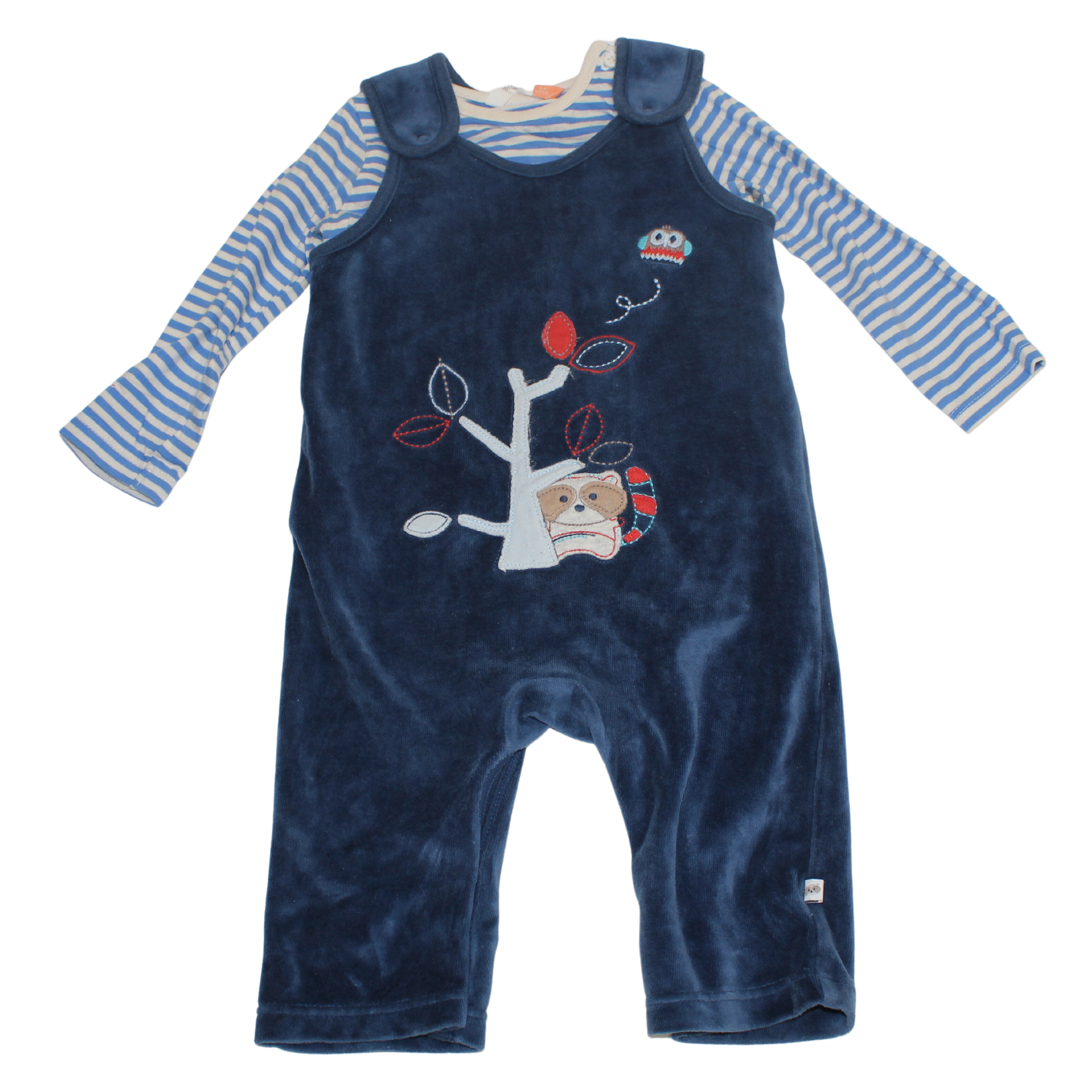 Velour Racoon Dungarees