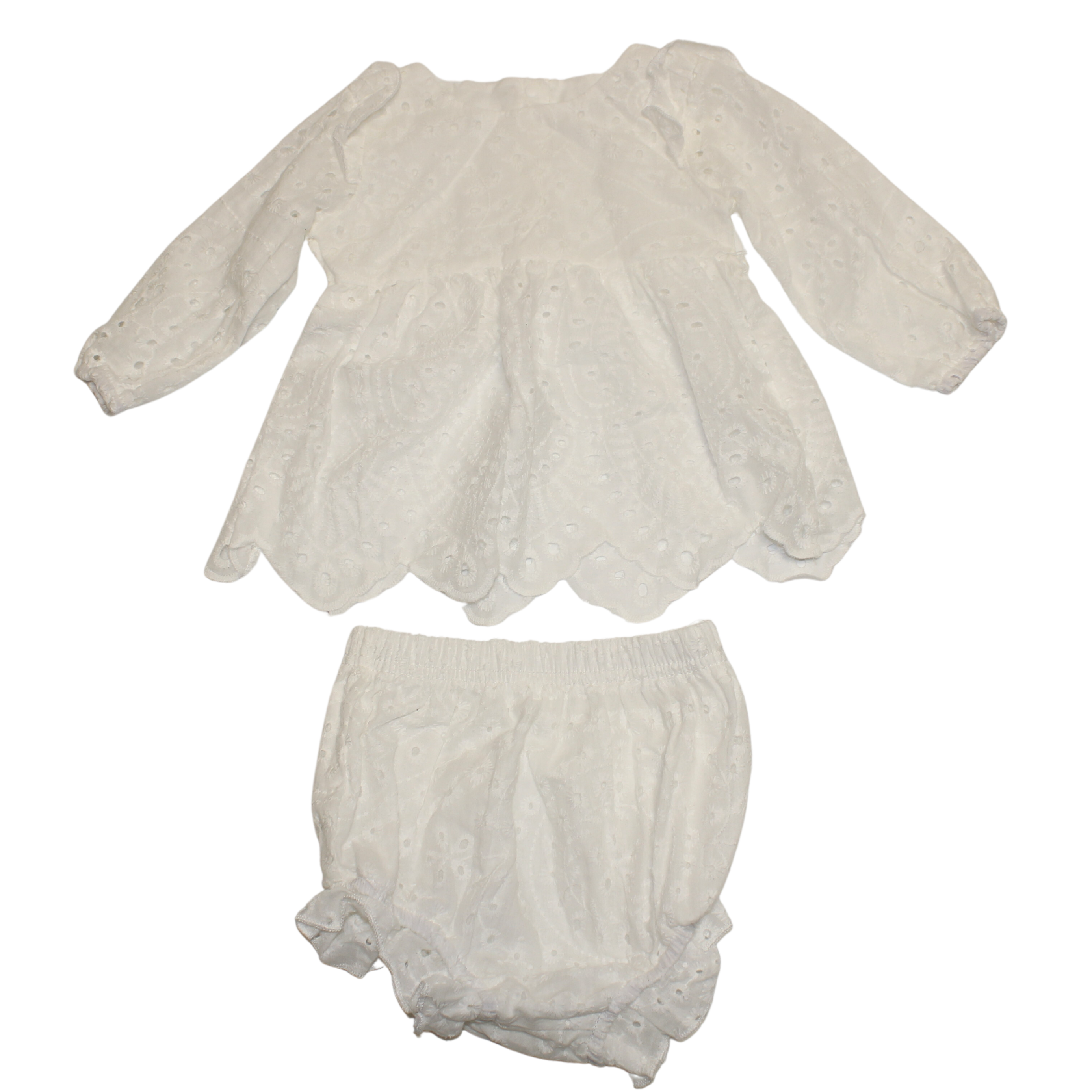 White Broderie Anglasie Bloomer Outfit