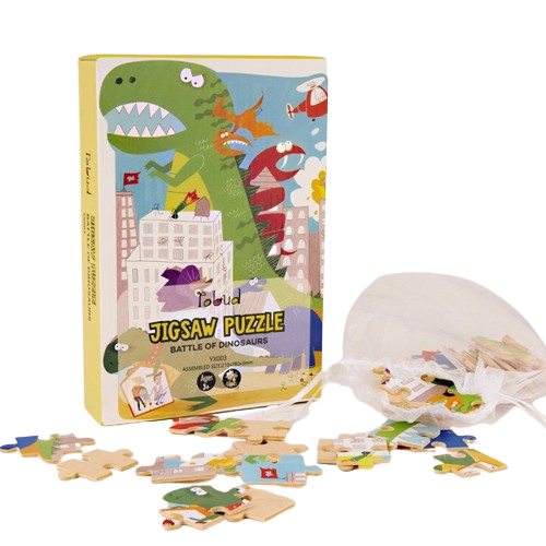 Battle of the Dinosaurs Jigsaw - 48 Pieces