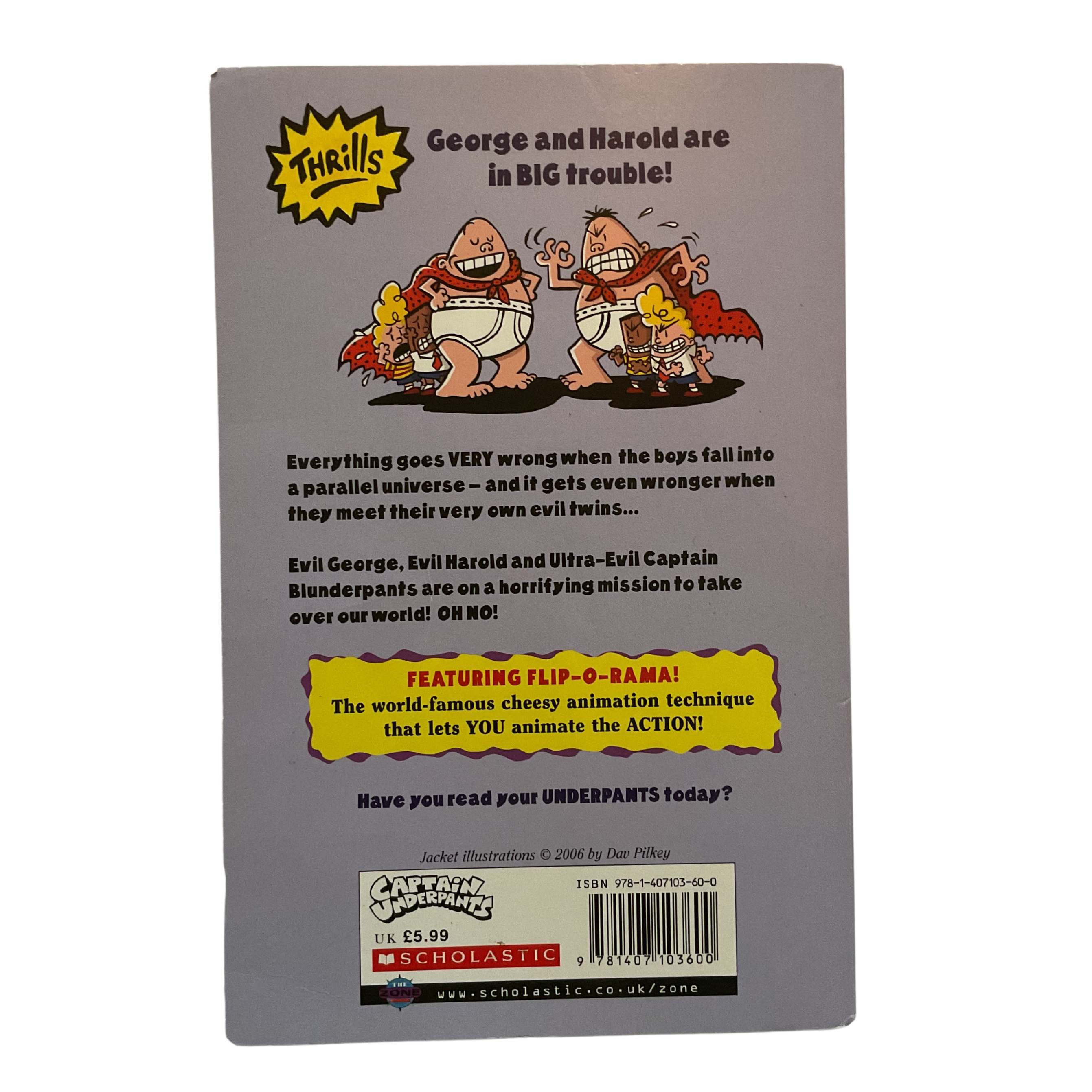 Captain Underpants and the Preposterous Plight of the Purple Potty People - Paperback