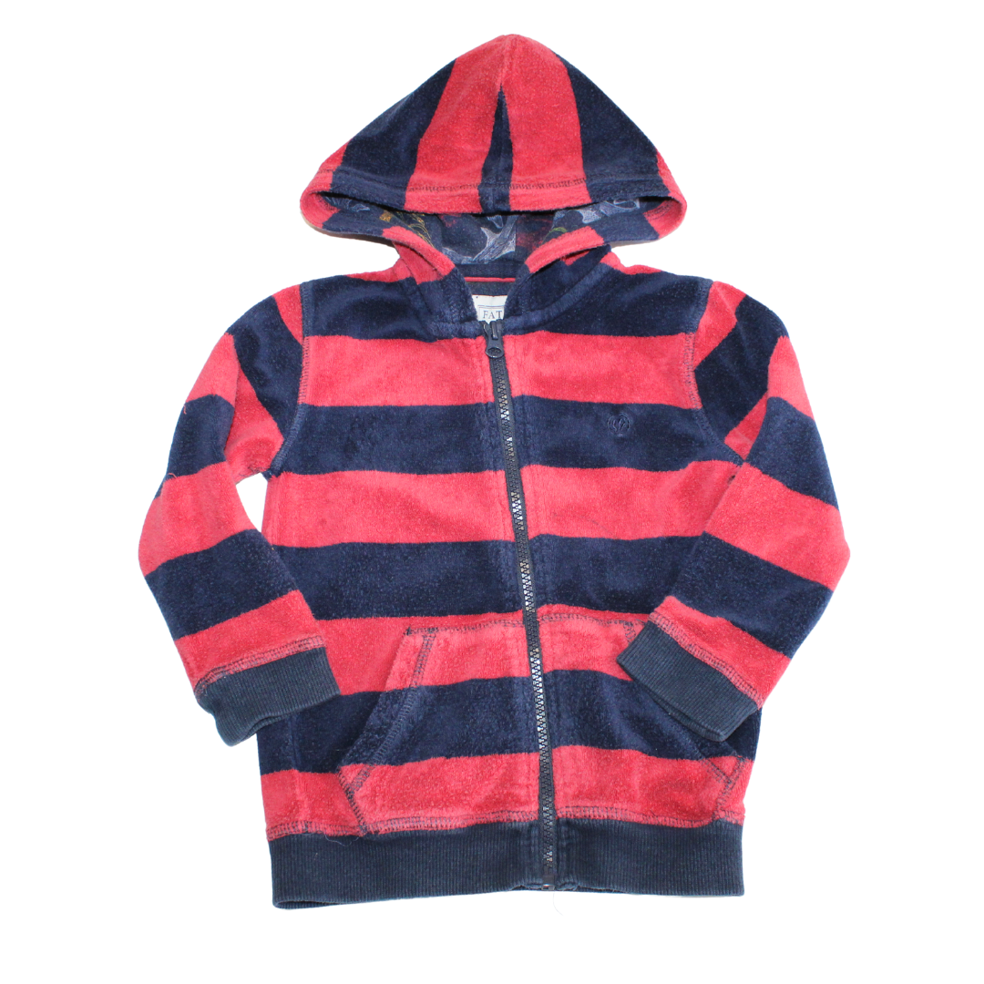 Towelling Zip Up Hoodie