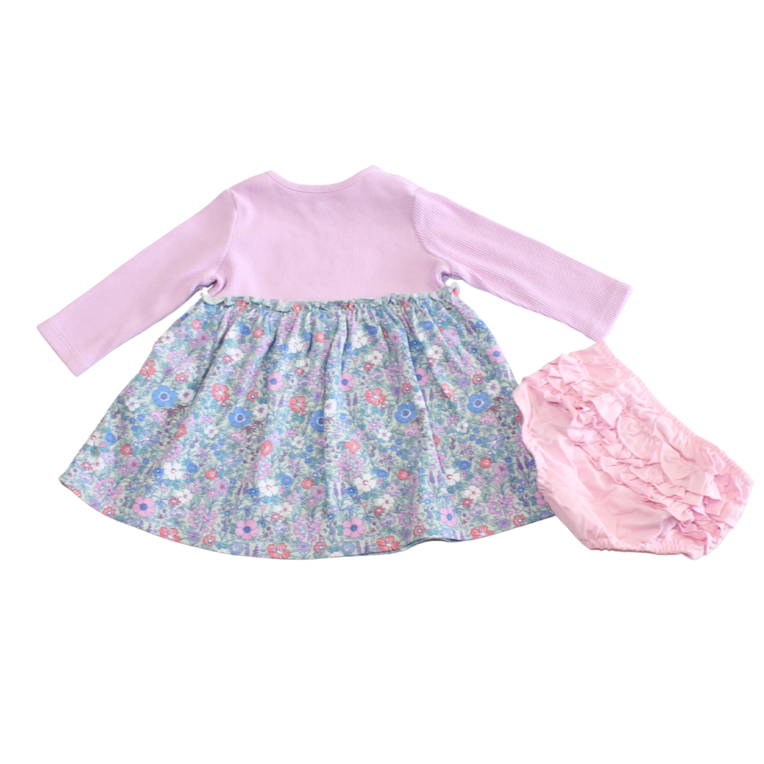Lilac Long Sleeve Dress & Knickers