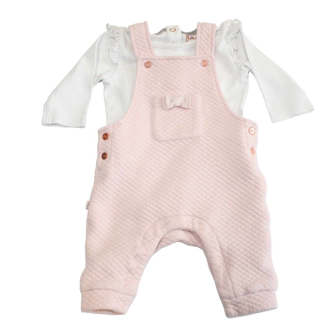 Quilted Bow Dungarees