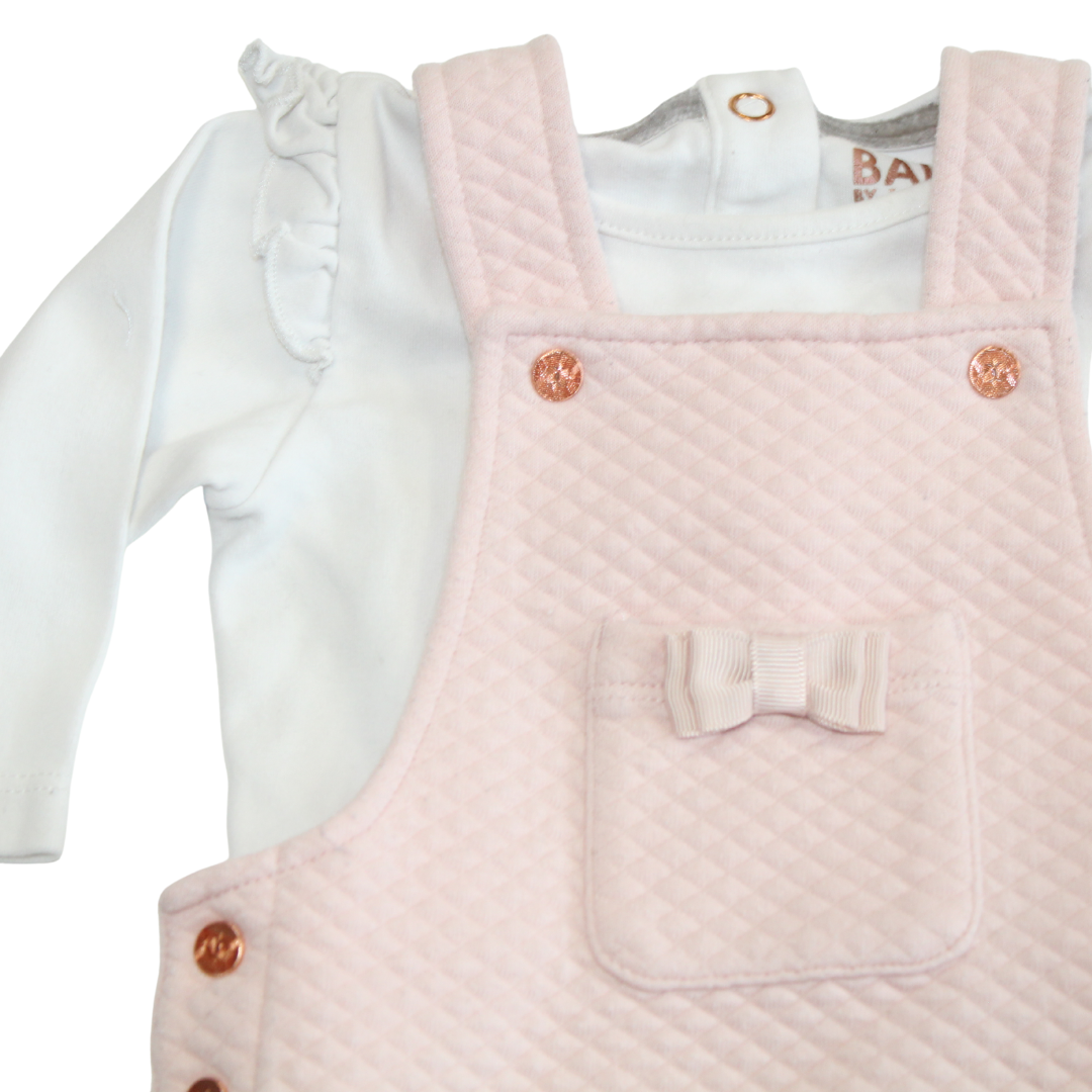 Quilted Bow Dungarees