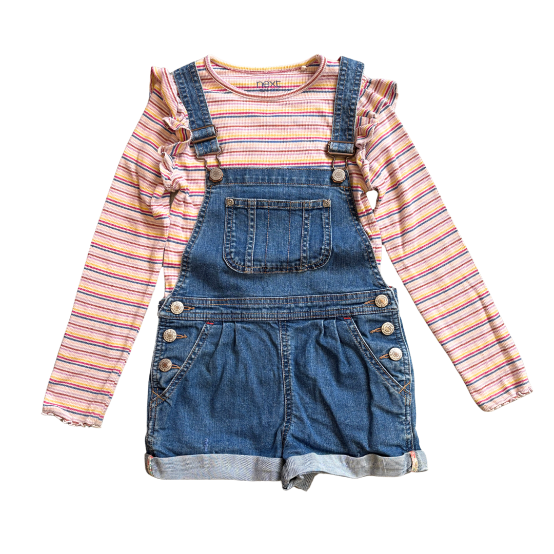 Shortie Dungarees with Long Sleeved Top