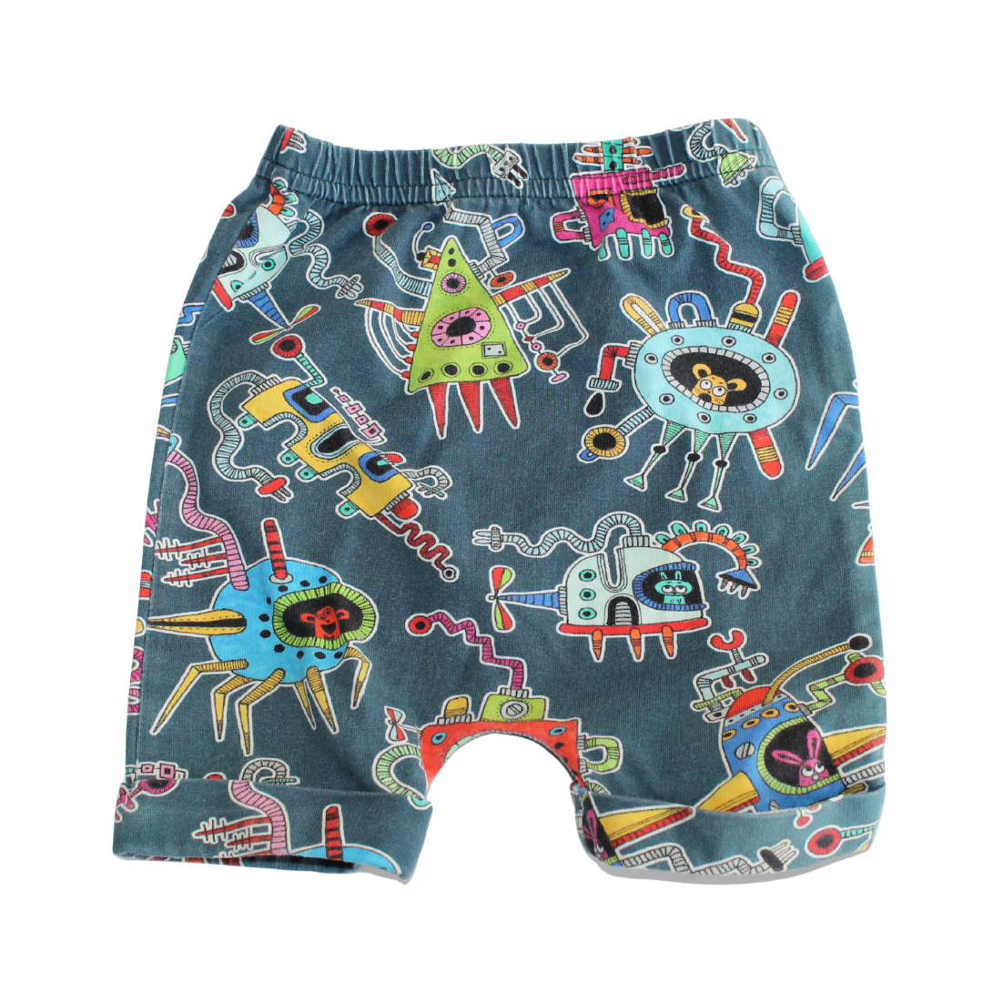 Robot Print Shorts