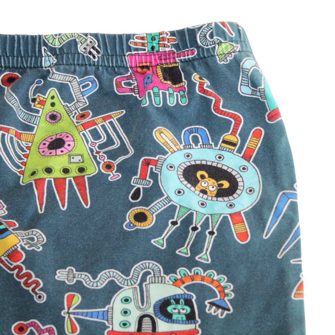 Robot Print Shorts