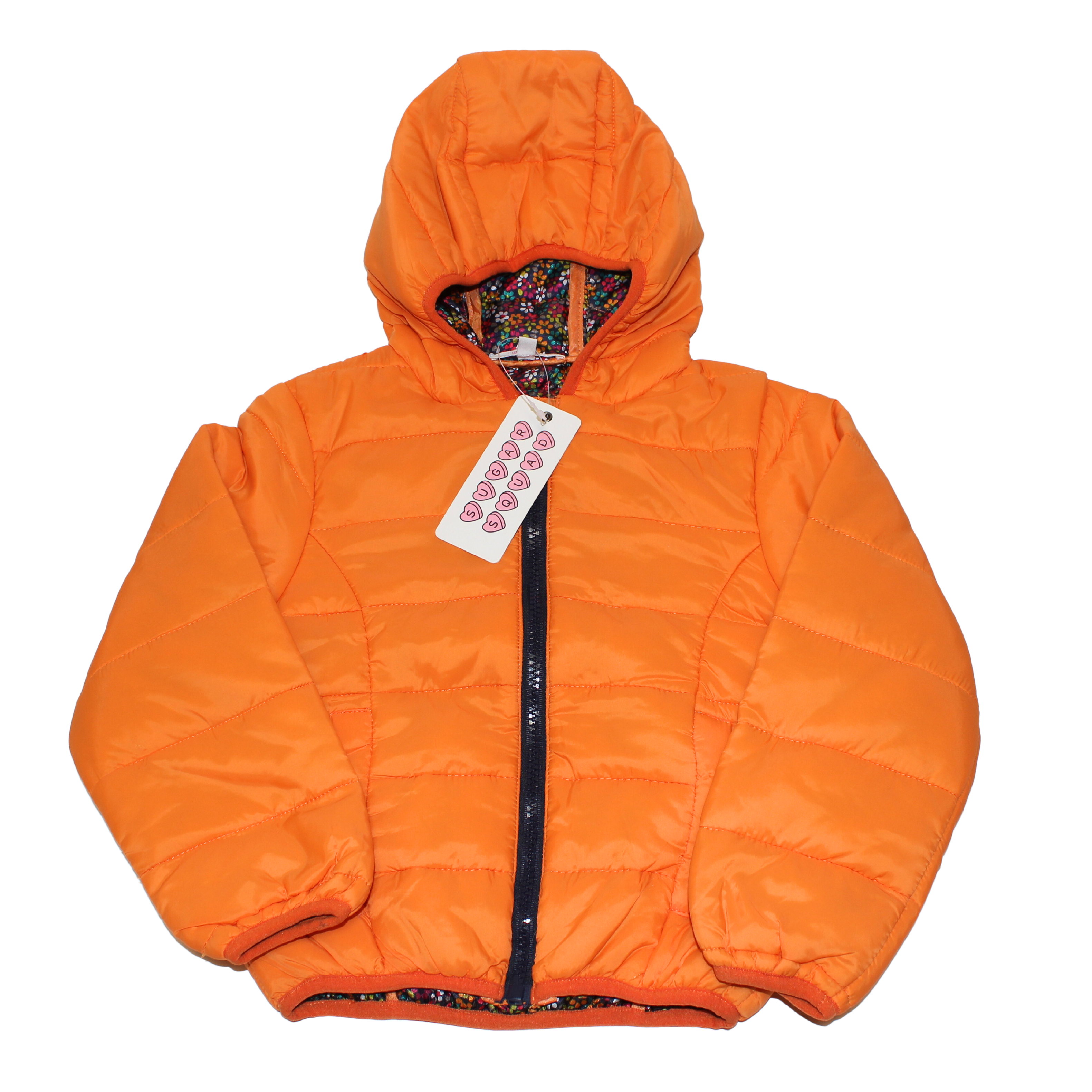Orange Light Puffa Coat