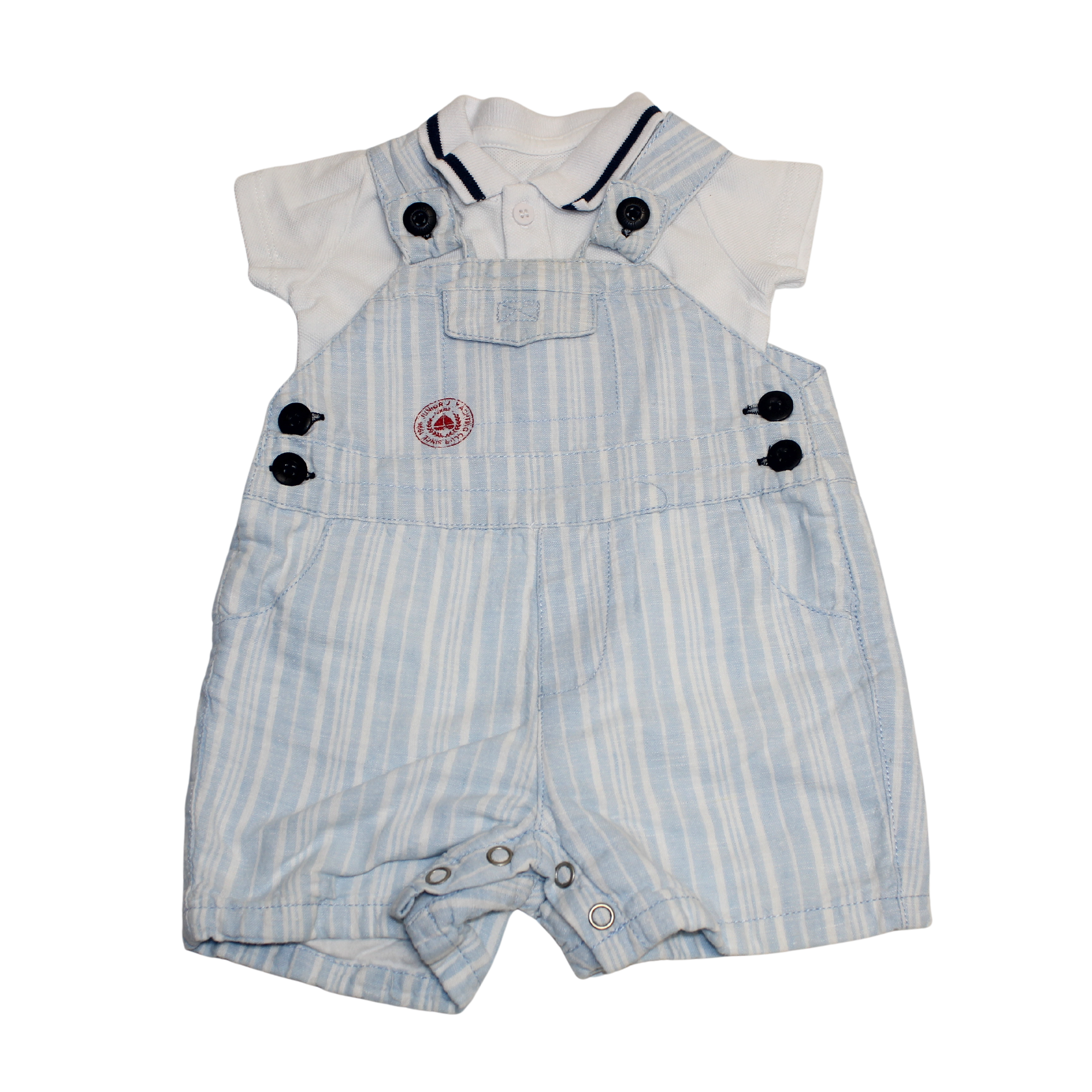 Striped Shortie Dungarees
