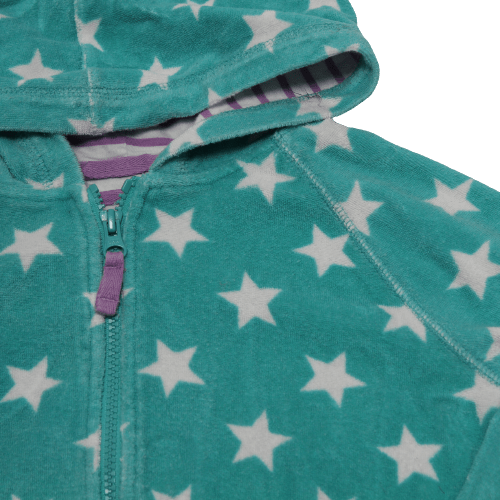 Green Star Towelling Hoodie - 2nd Lyfe C.I.C
