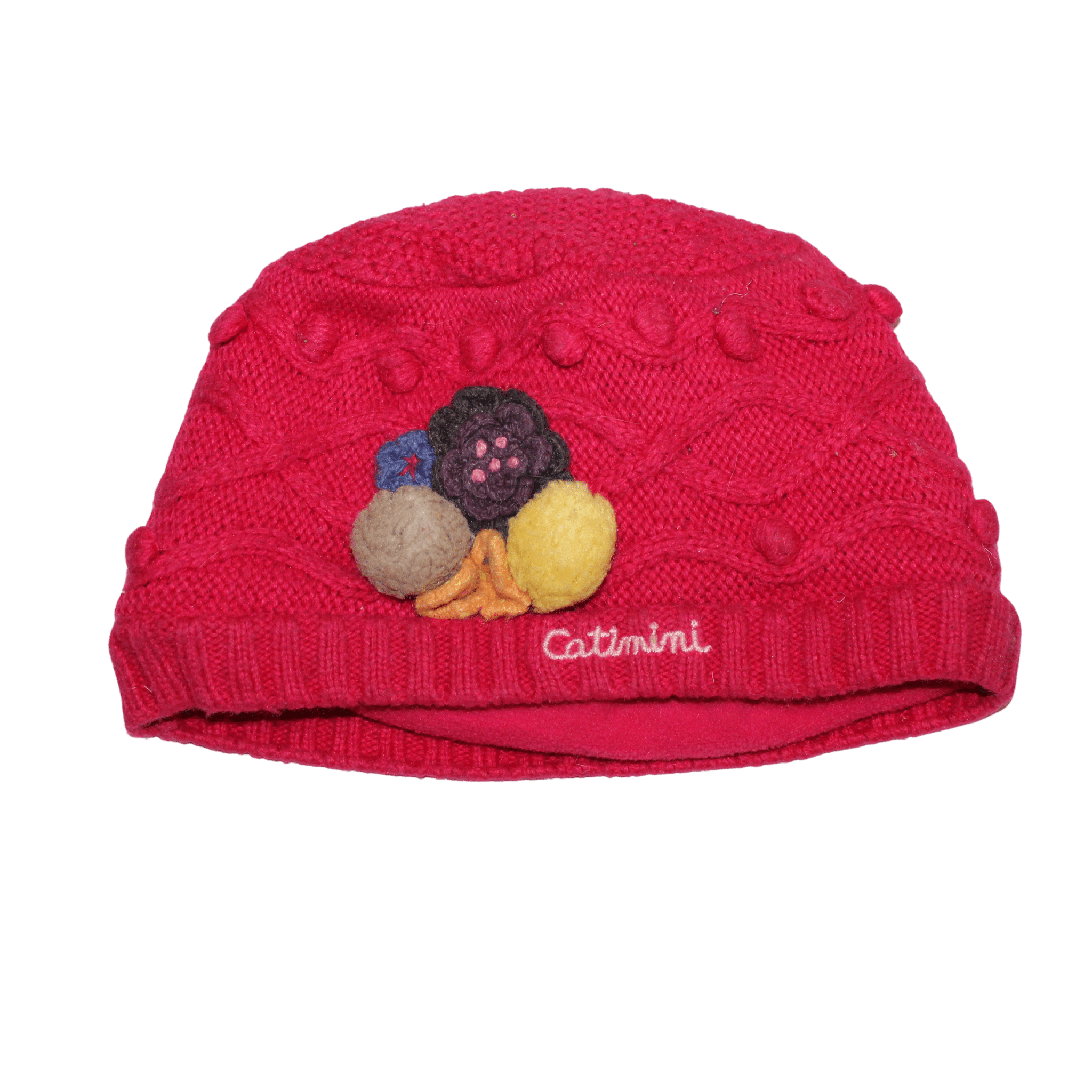 Pink Hat with Flower Embellishments - 2nd Lyfe C.I.C