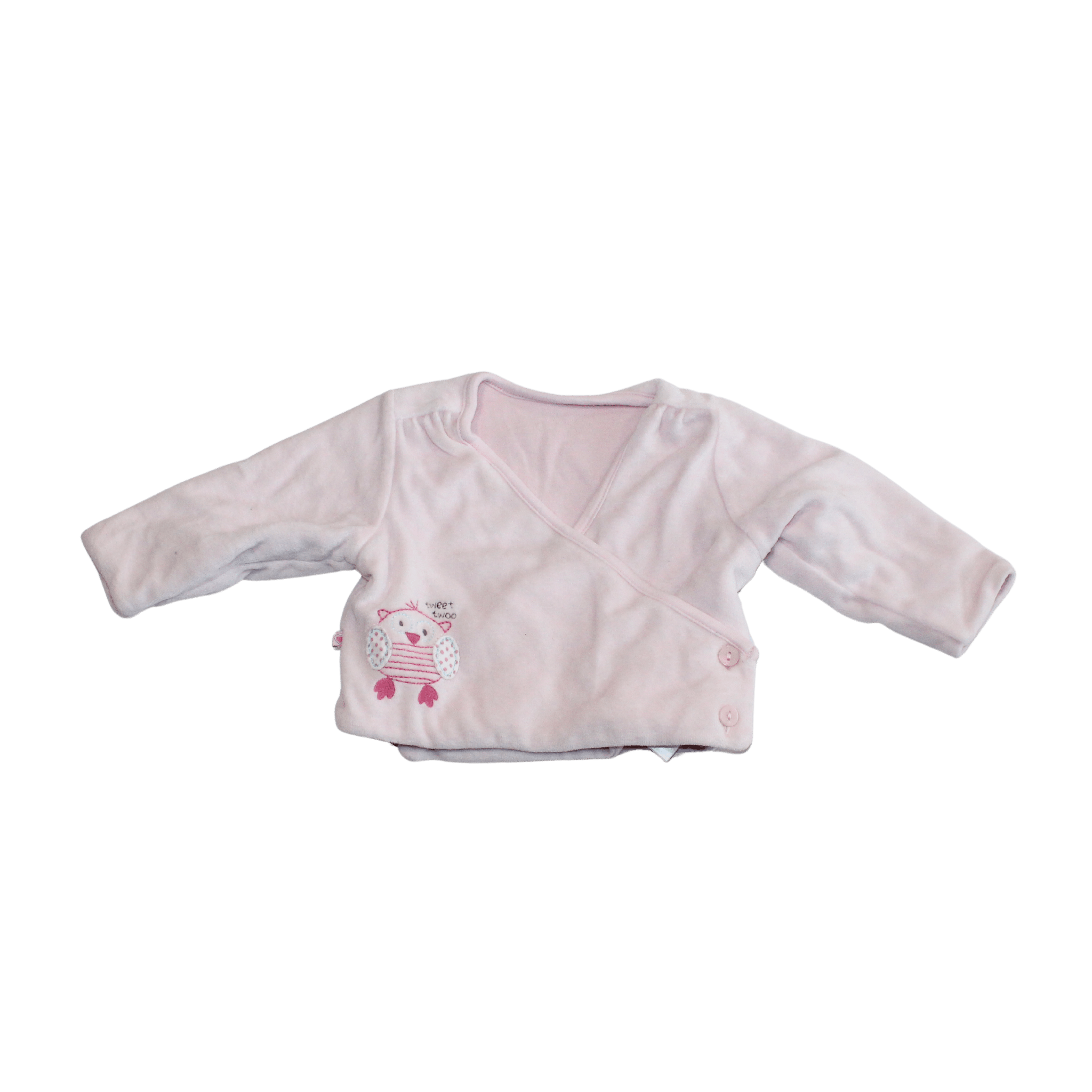 Pink Owl Wraparound Padded Cardi - 2nd Lyfe C.I.C