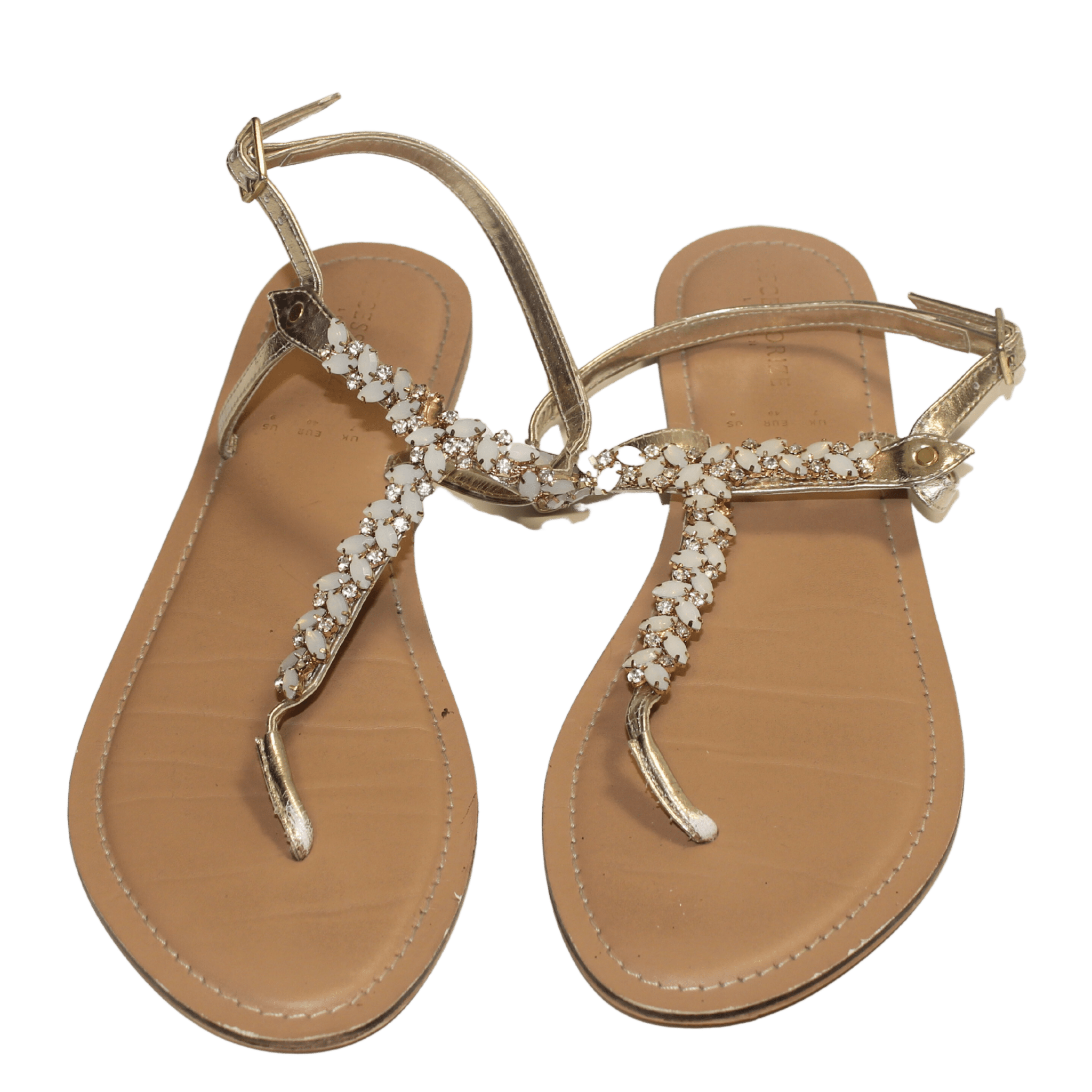 Rose Gold Jewel Sandals - 2nd Lyfe C.I.C
