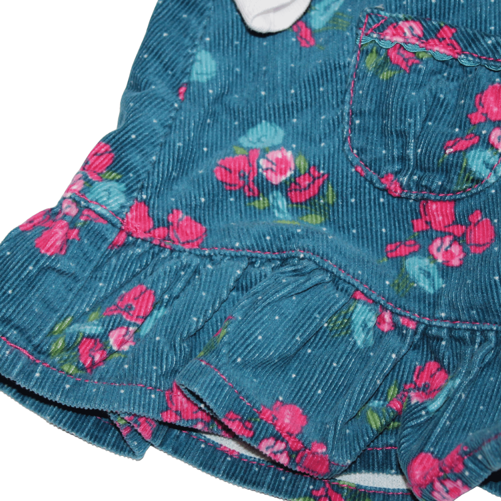 Teal Cord Dungaree Dress - 2nd Lyfe C.I.C
