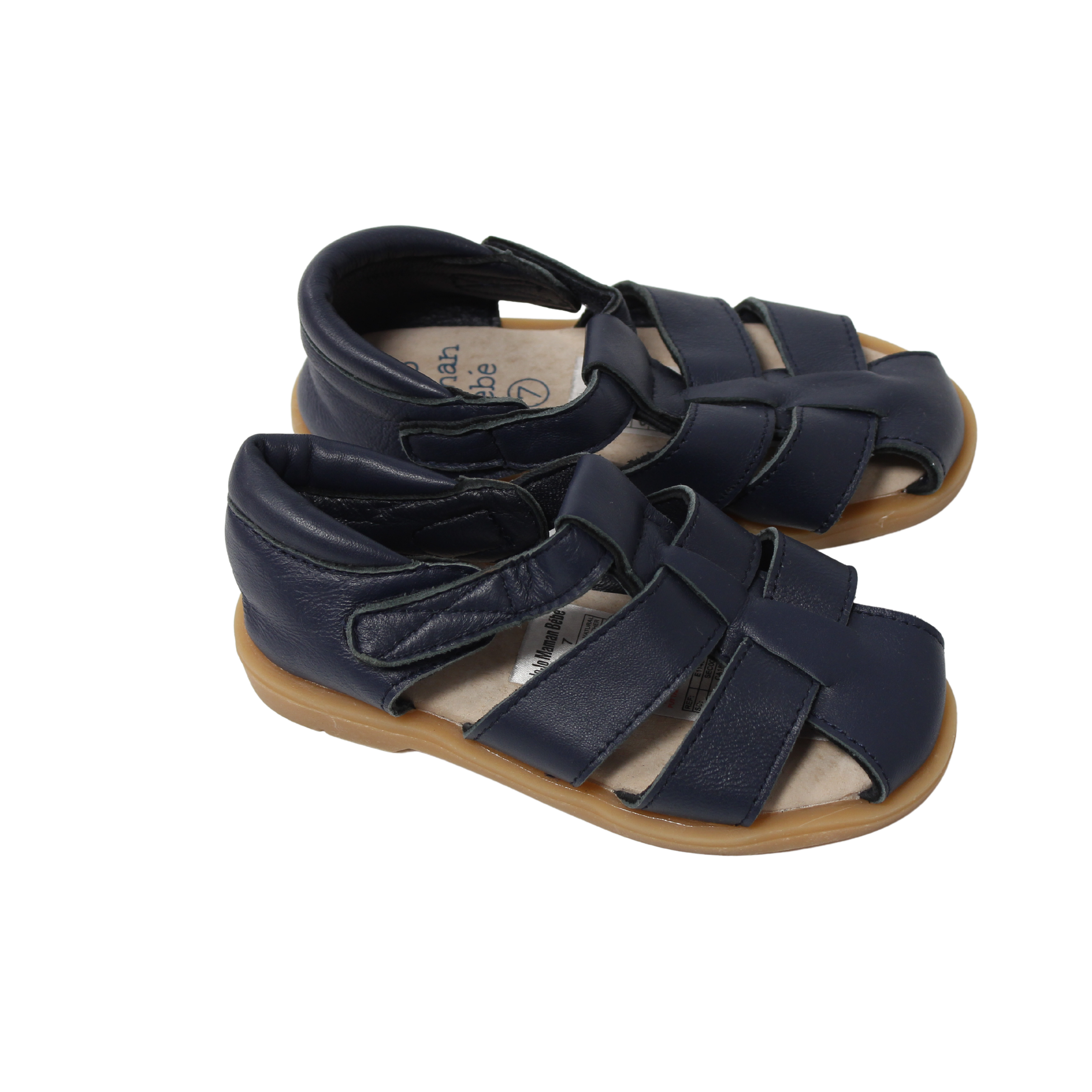 Navy Leather Sandals