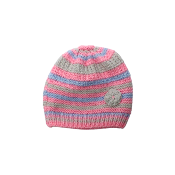 Knitted Pinks &amp; Blues Hat