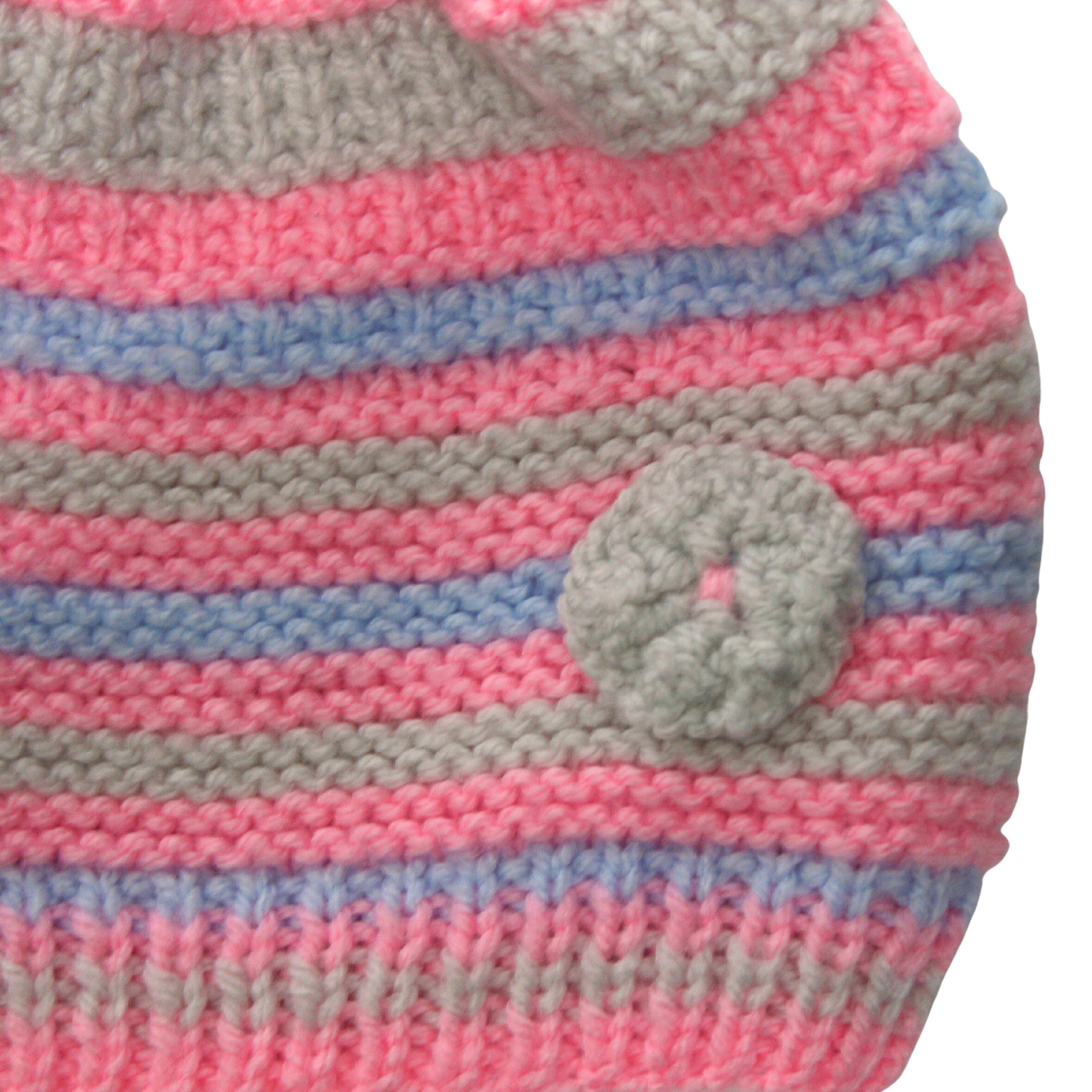 Knitted Pinks &amp; Blues Hat