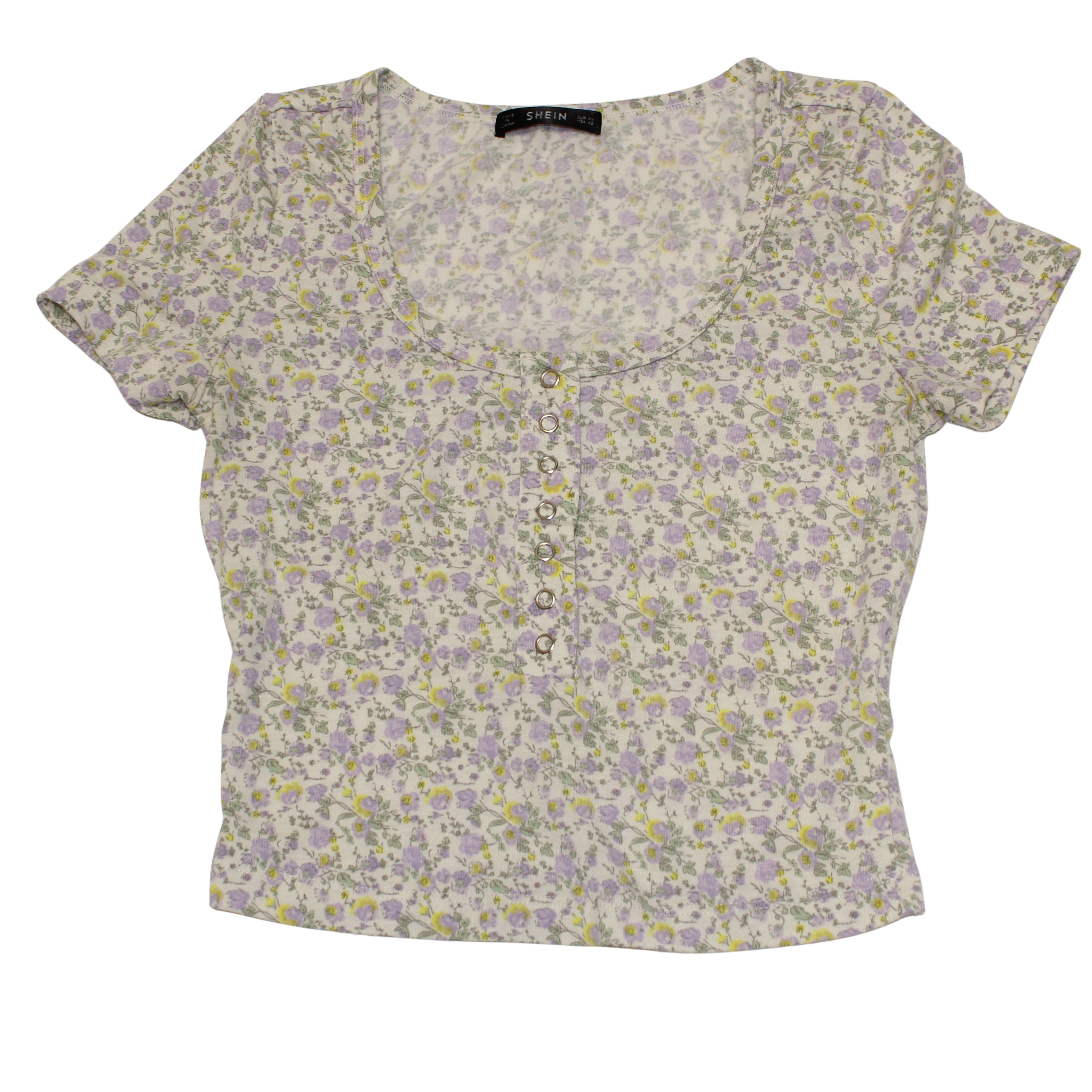 Floral Buttoned Tee