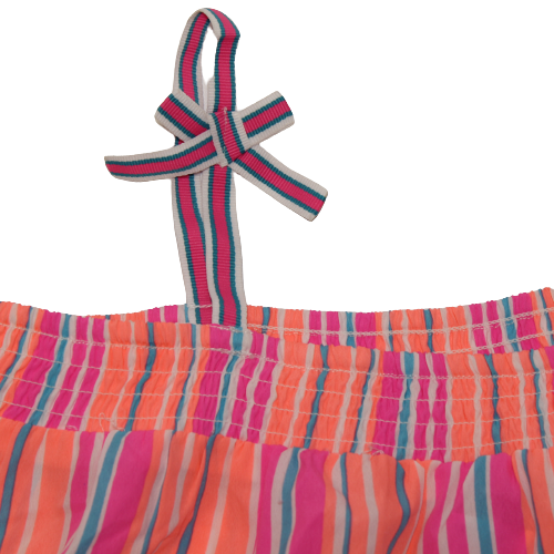 Bright Stripe Beach Dress