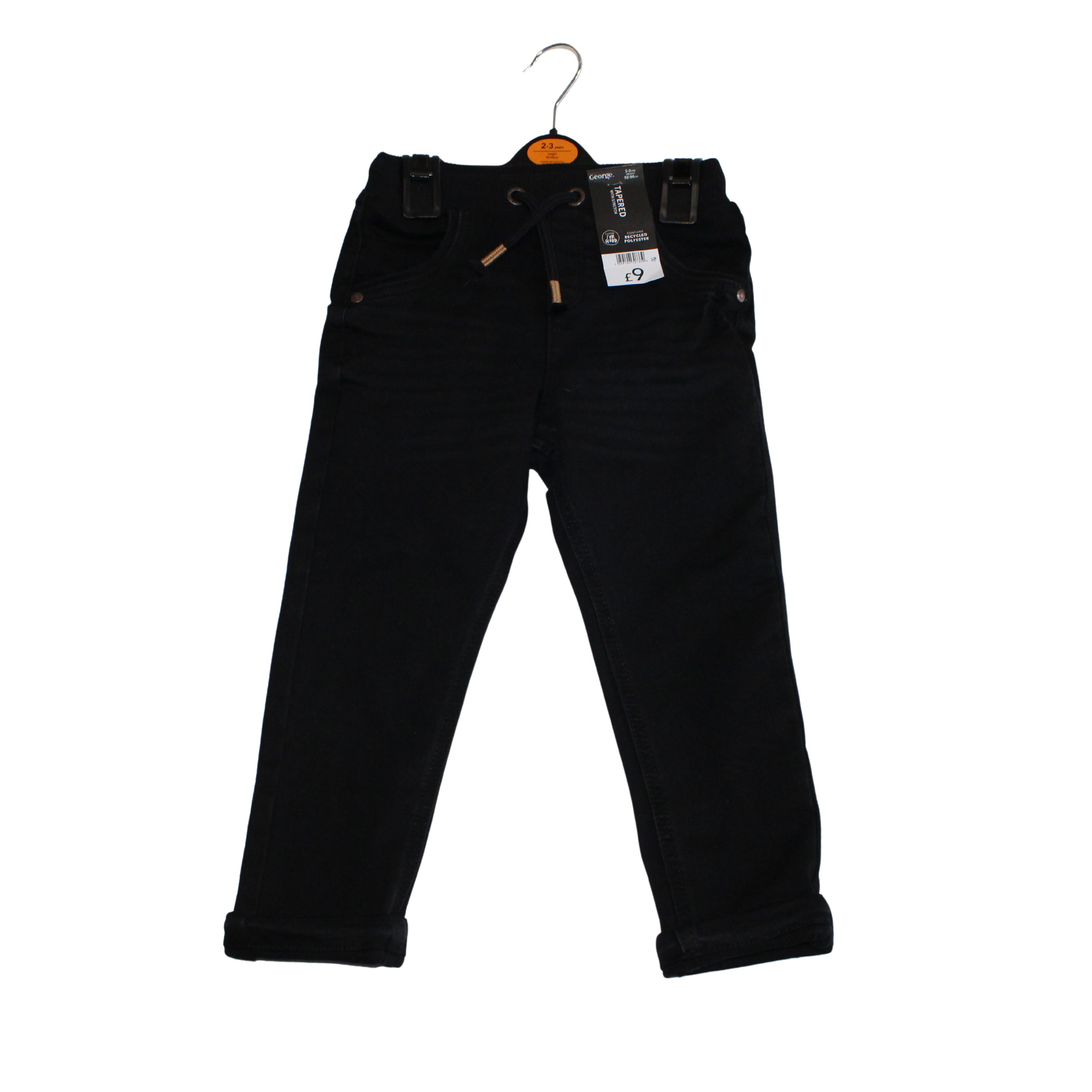 Black Lined Stretch Jeans