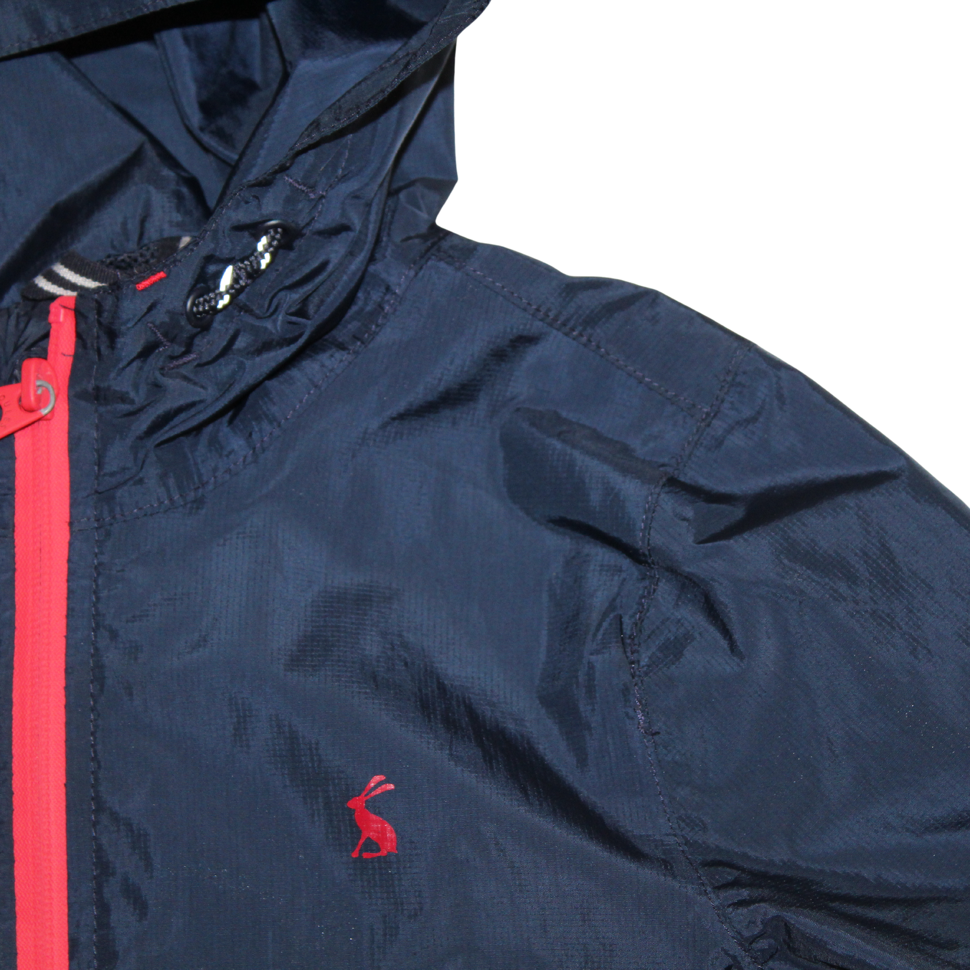 Rainwell Red and Navy Waterproof Coat with Hood