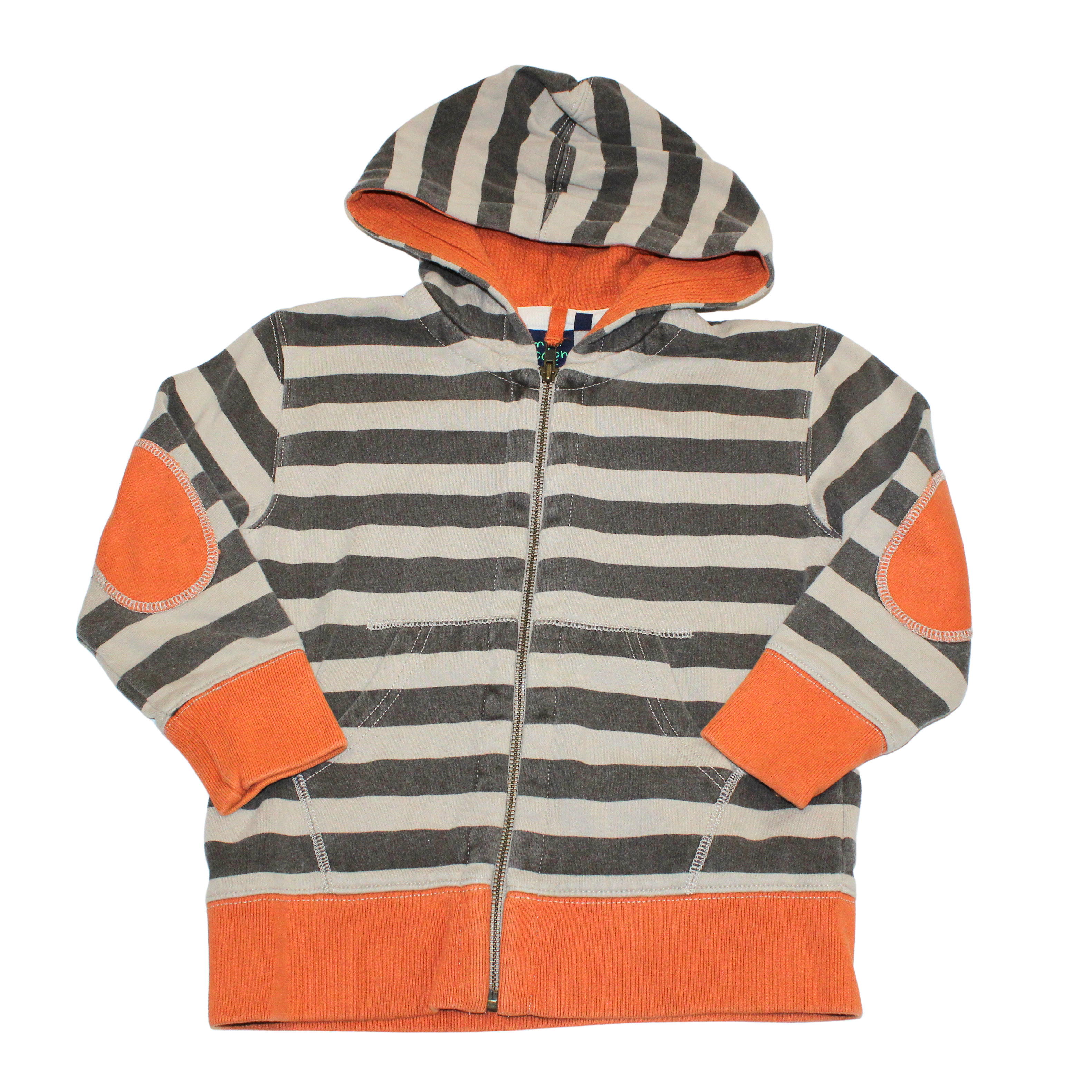 Stripey Zip Up Hoodie