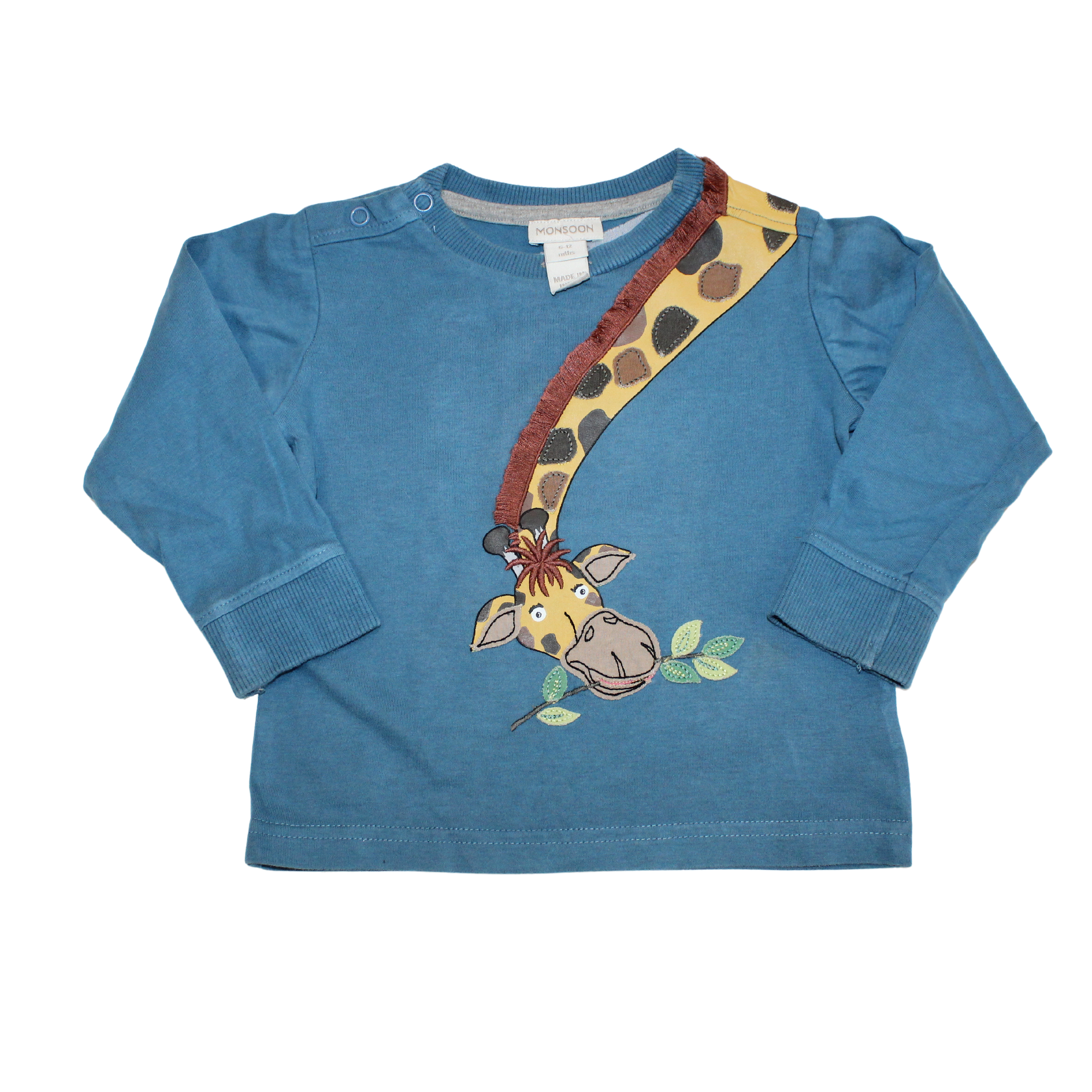 Giraffe Appliqué Long Sleeved Top