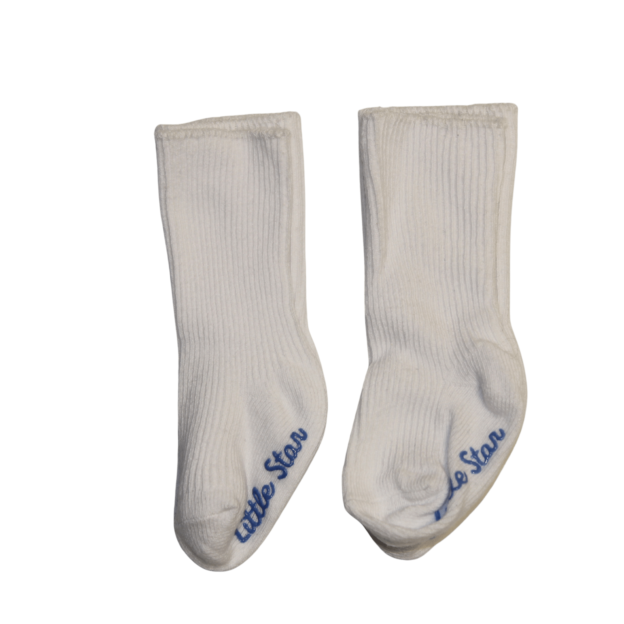 2 x White Ribbed Socks - 2nd Lyfe C.I.C