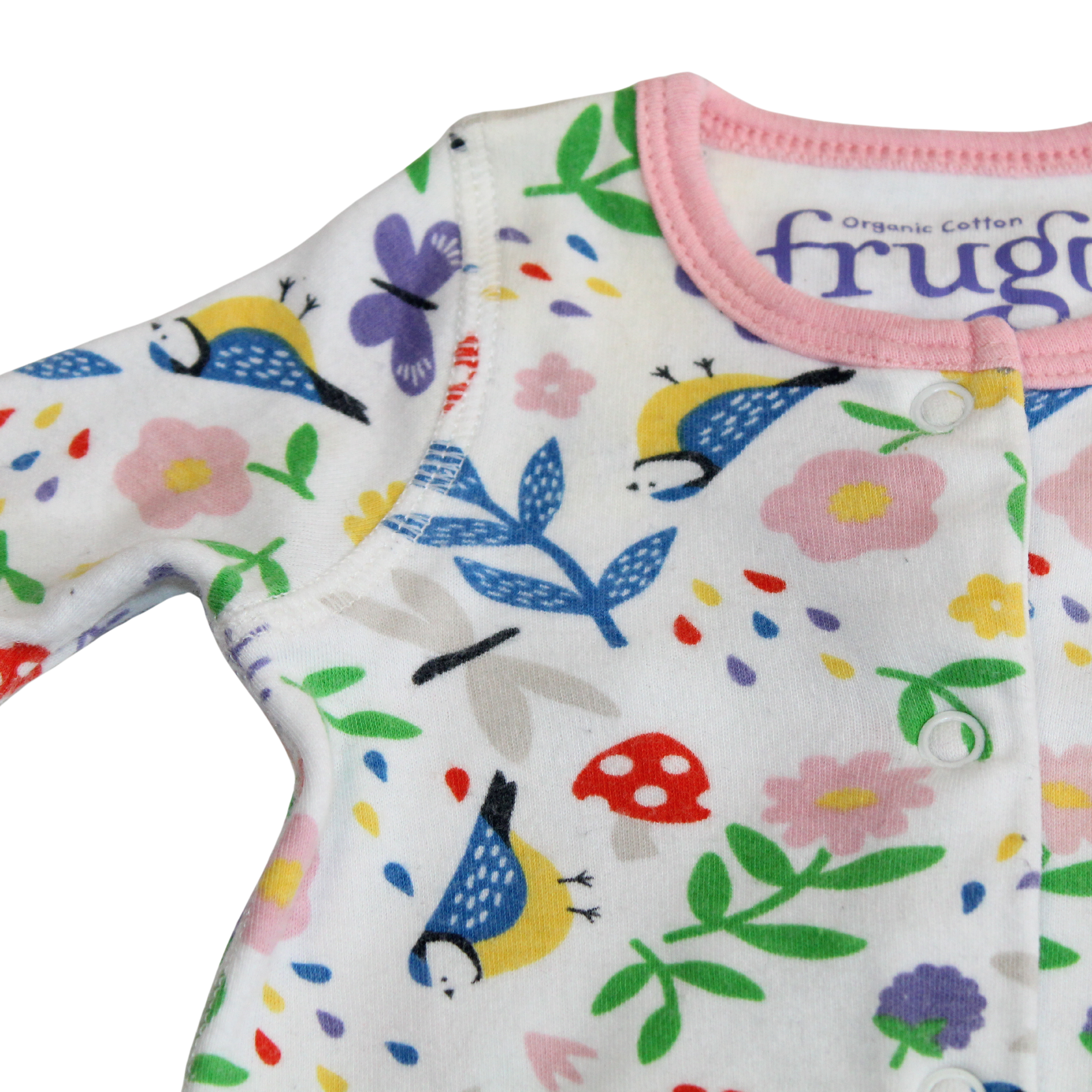 Floral Bird Print Sleepsuit