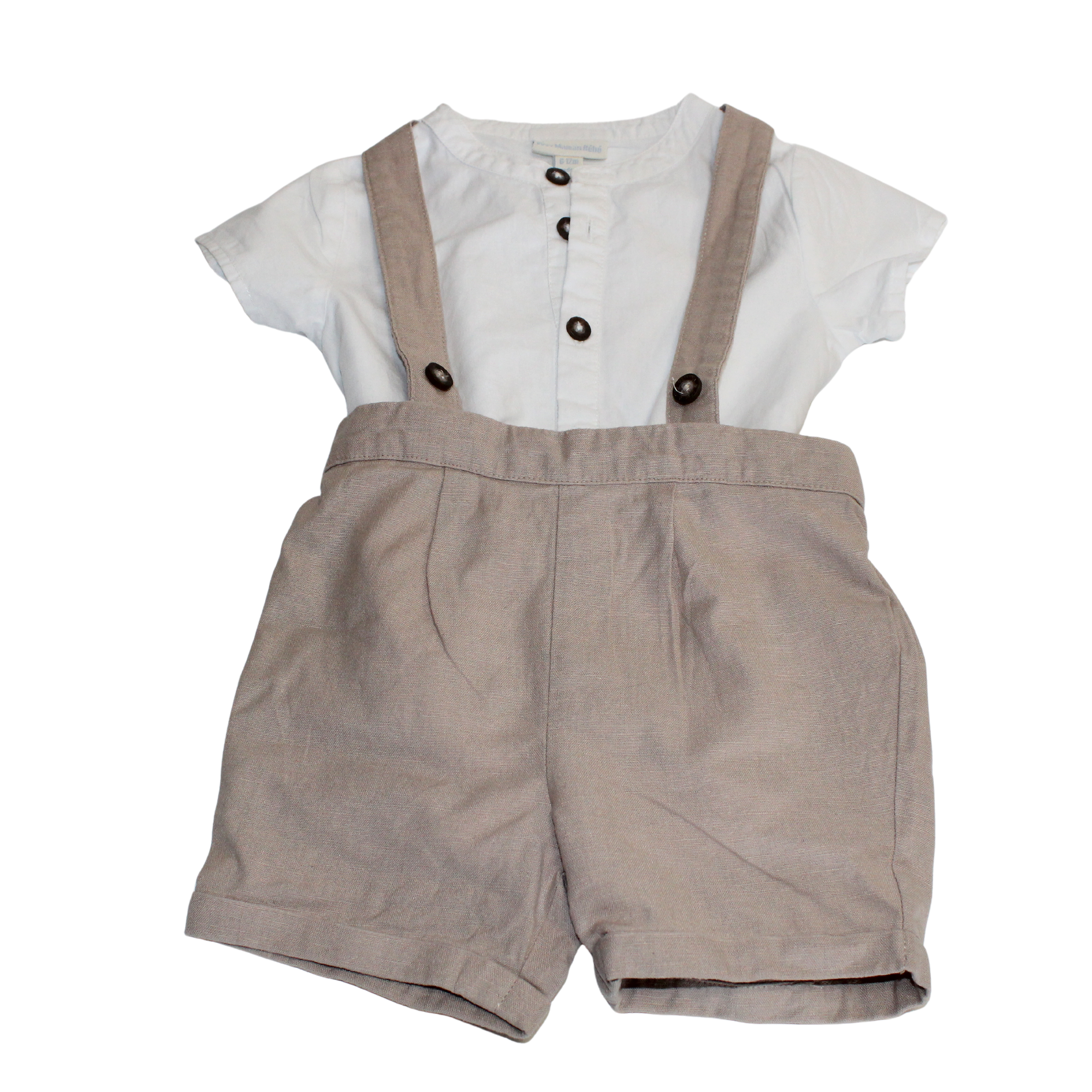 2-Piece Baby Grandad Shirt &amp; Shorts Set