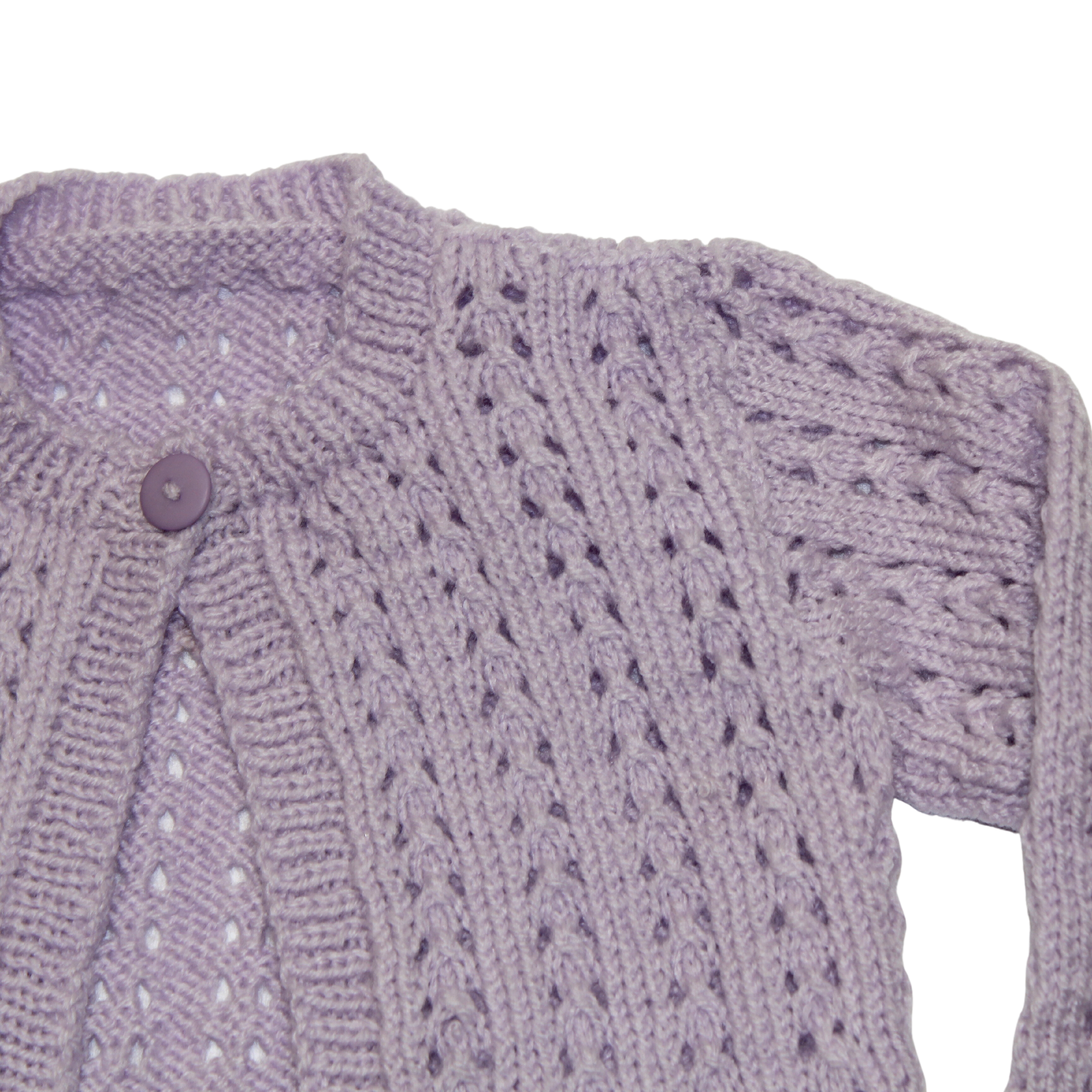 Lilac Hand Knitted Cardi