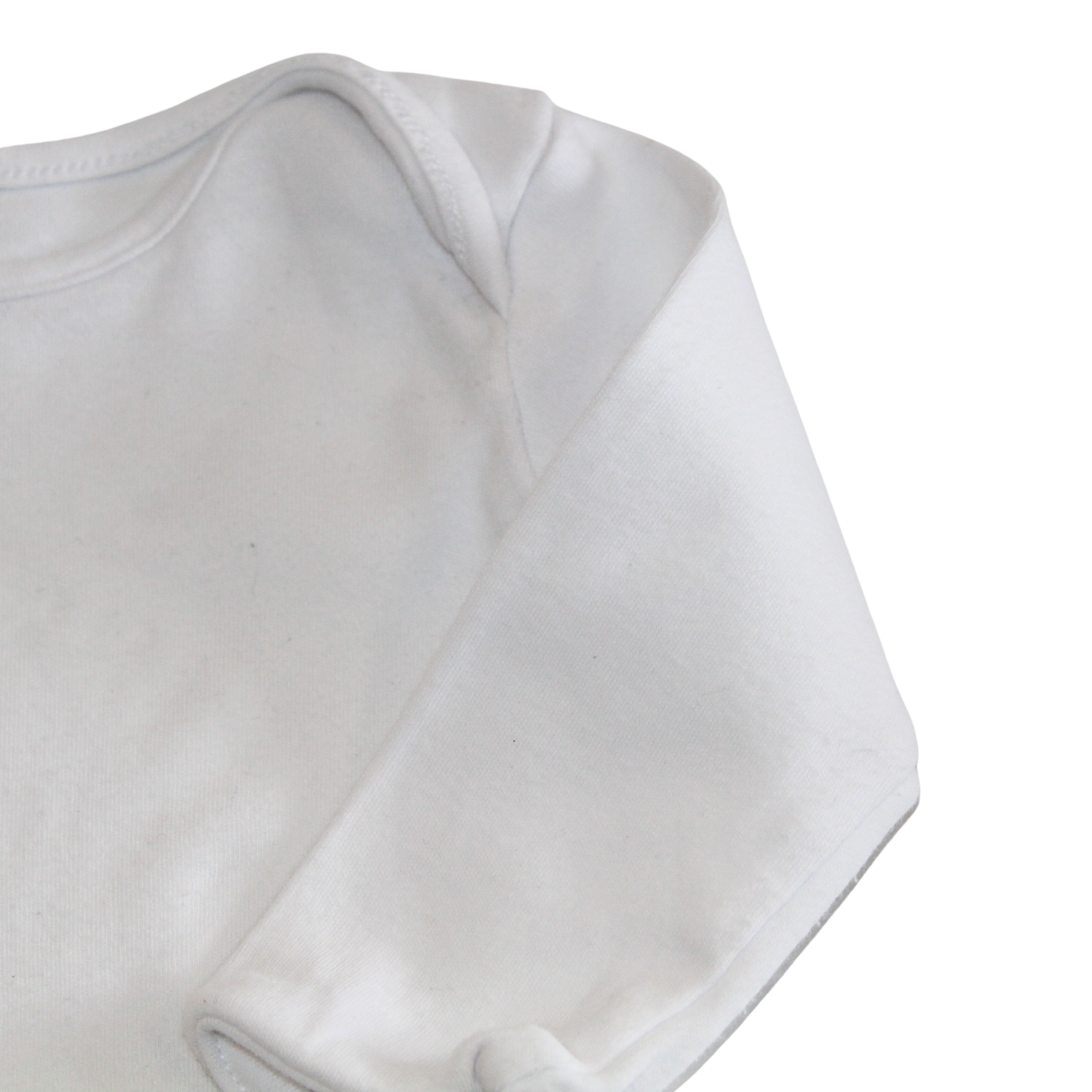 2 Pk Long Sleeve White Vests