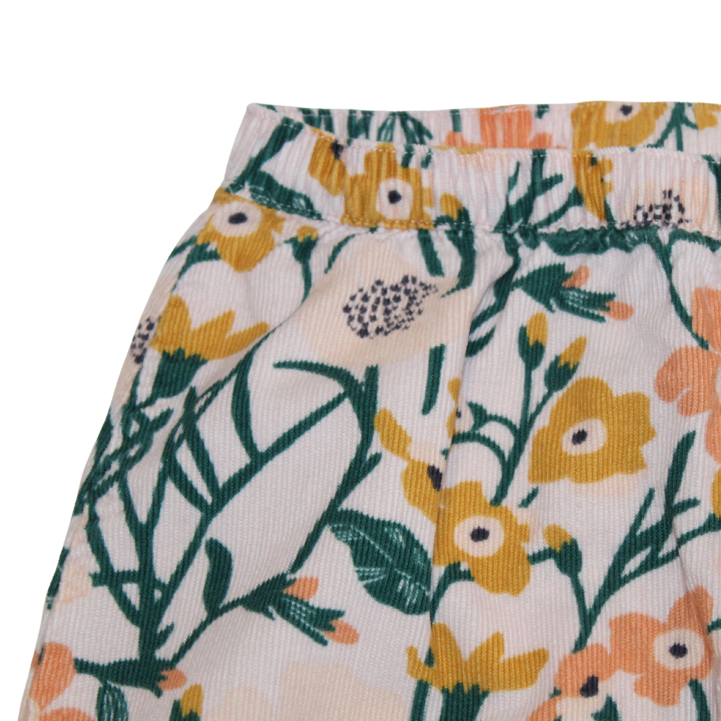 Cord Floral Trousers