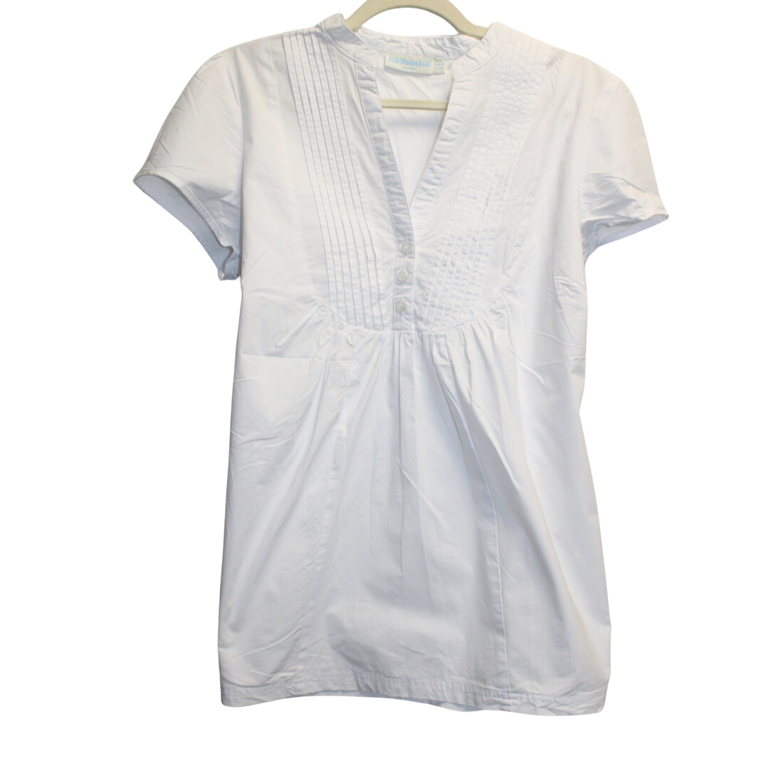 White Pintuck Blouse