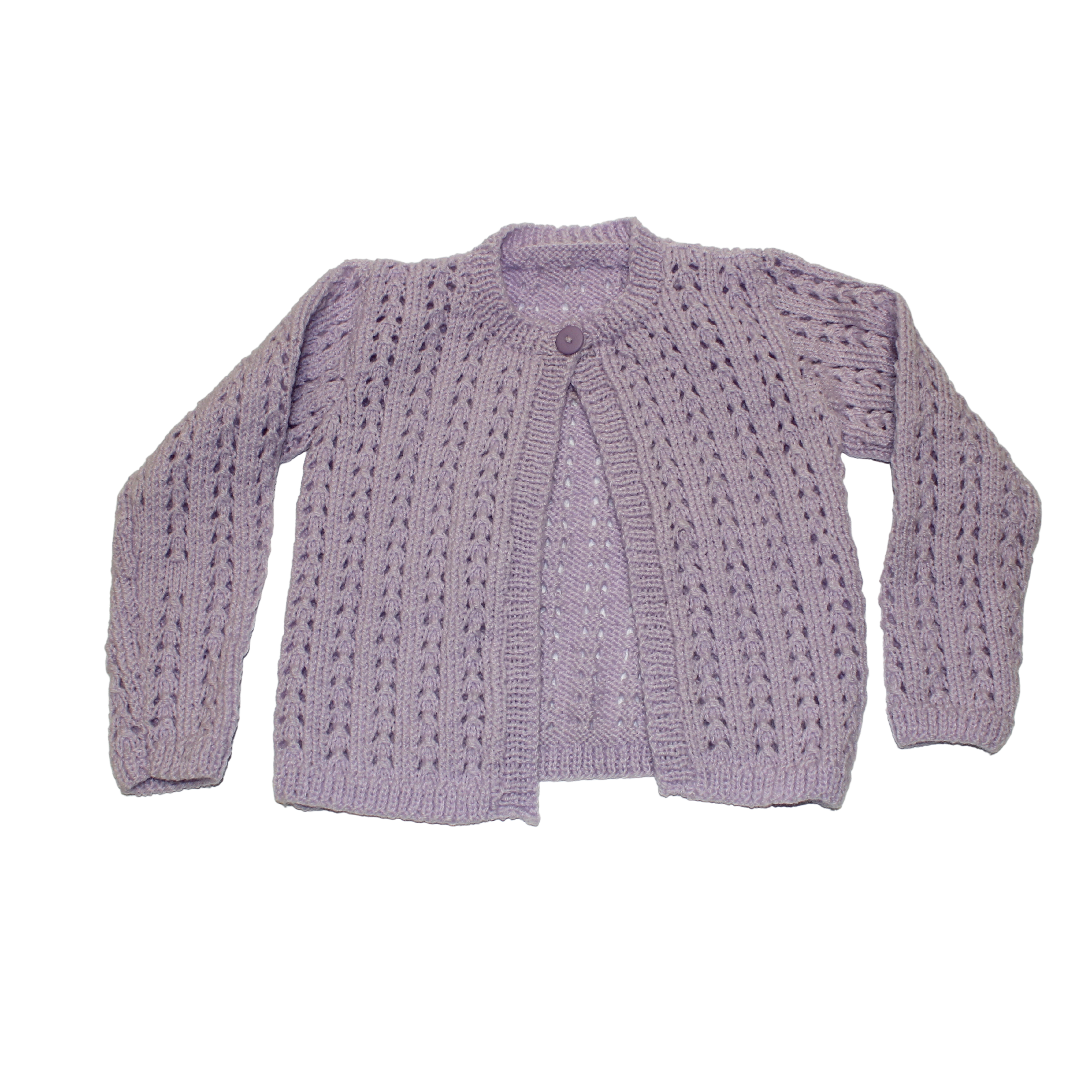 Lilac Hand Knitted Cardi