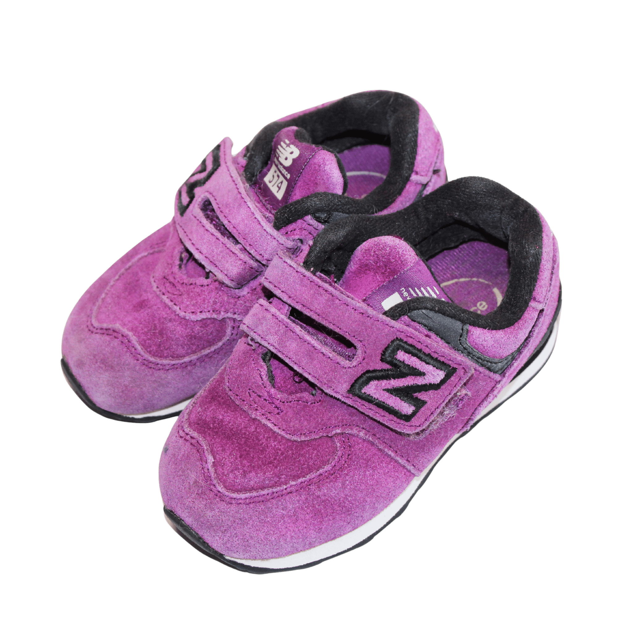 574 Classic Hook and Loop Purple Suede Trainers - 2nd Lyfe C.I.C