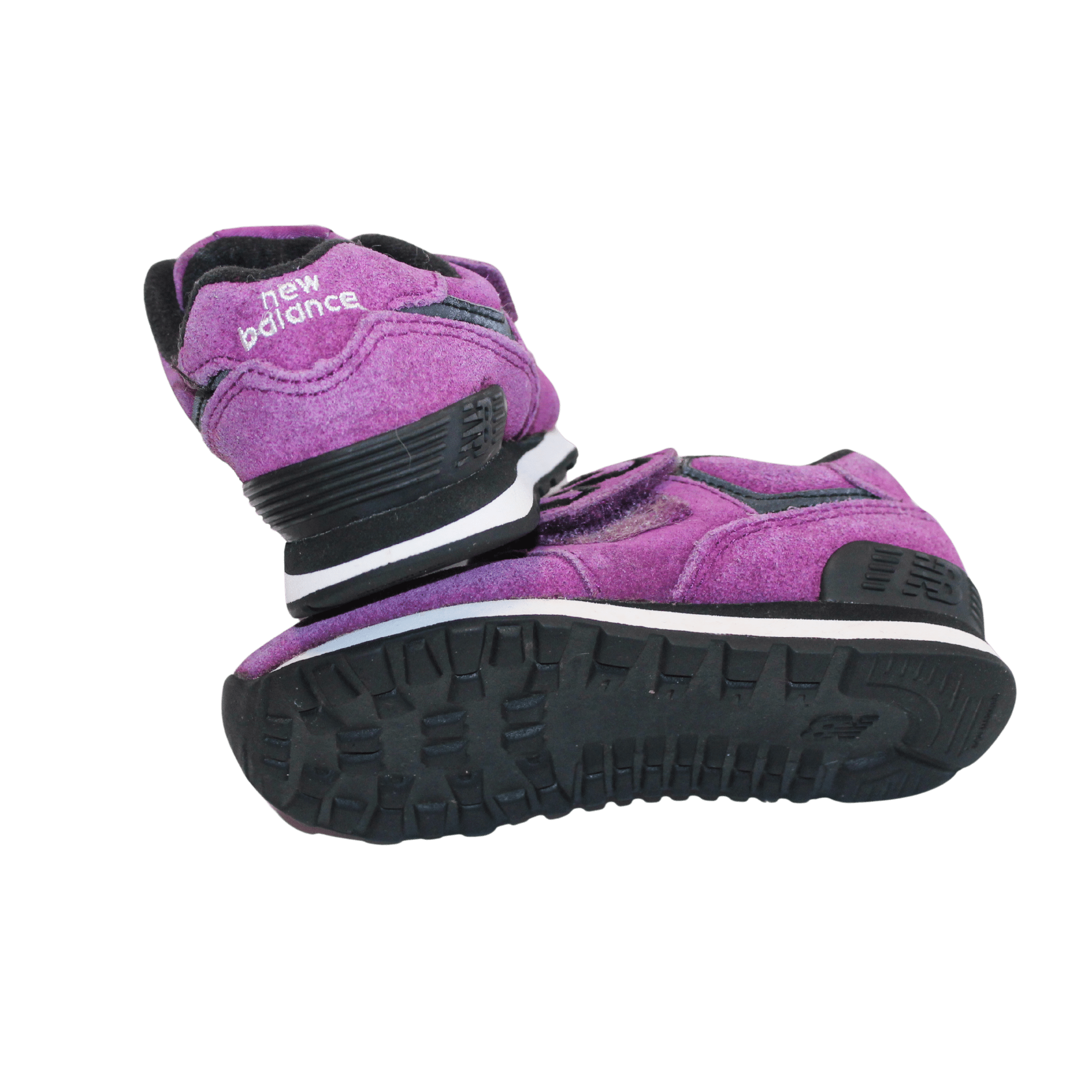 574 Classic Hook and Loop Purple Suede Trainers - 2nd Lyfe C.I.C