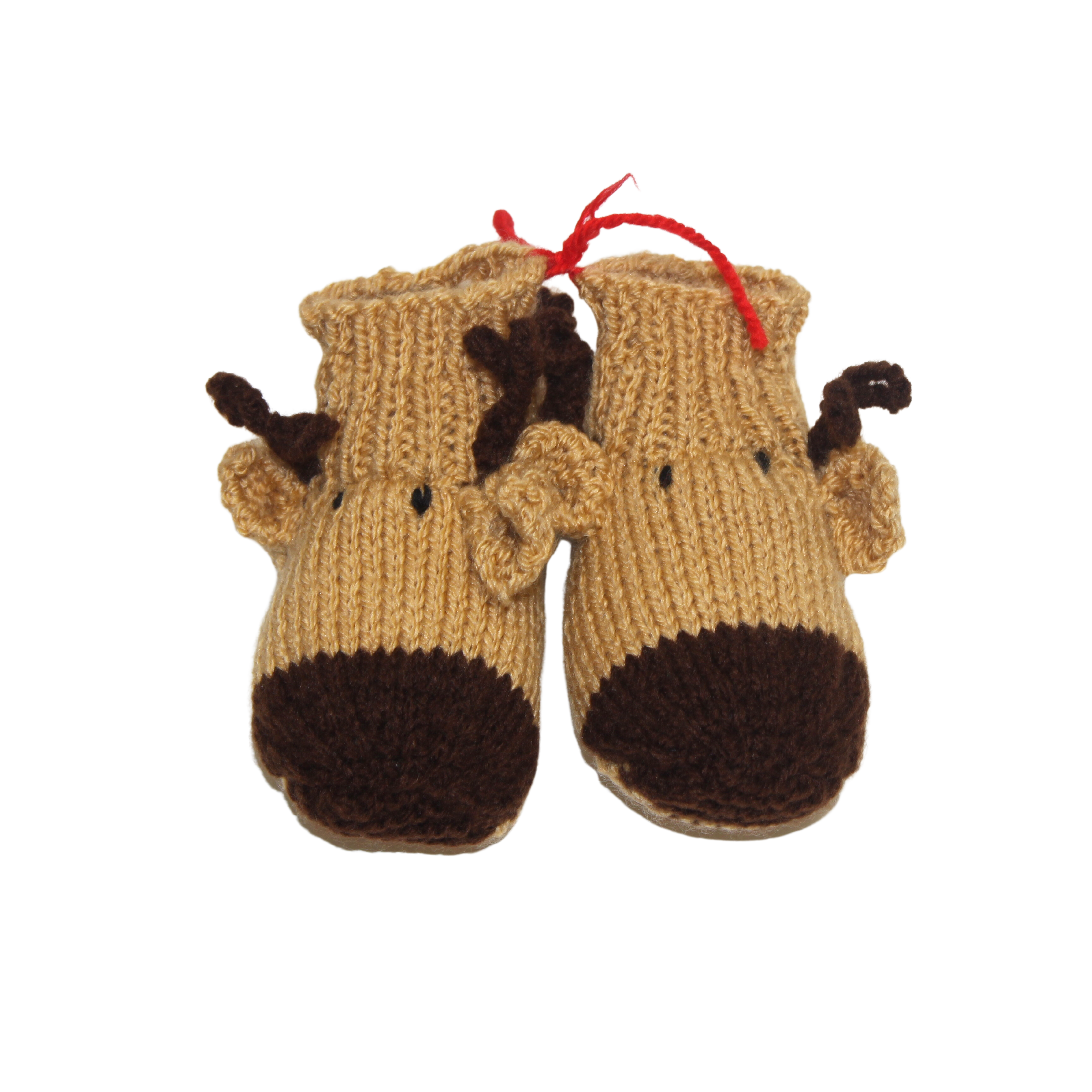 Reindeer Knitted Booties