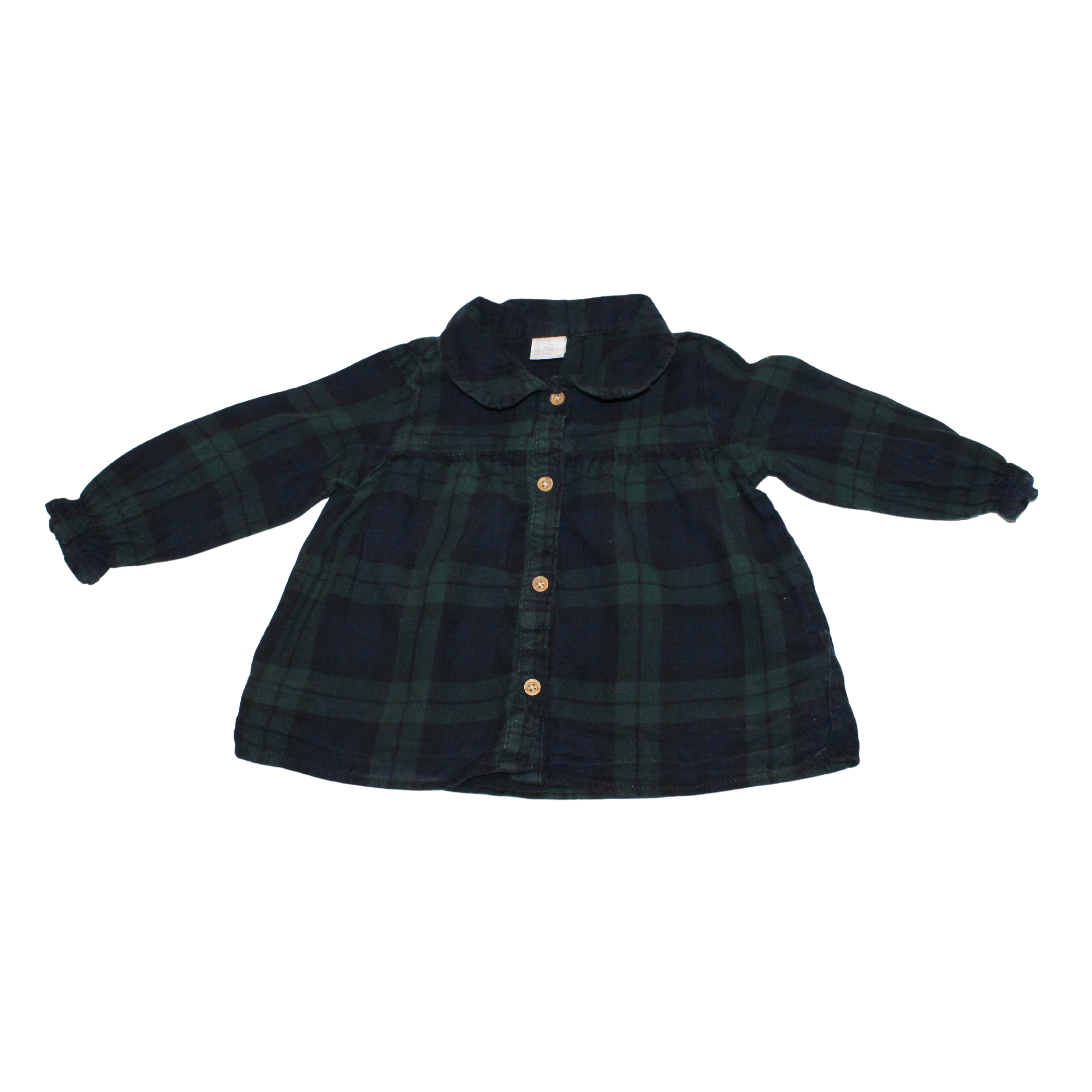 Dark Green Tartan Blouse