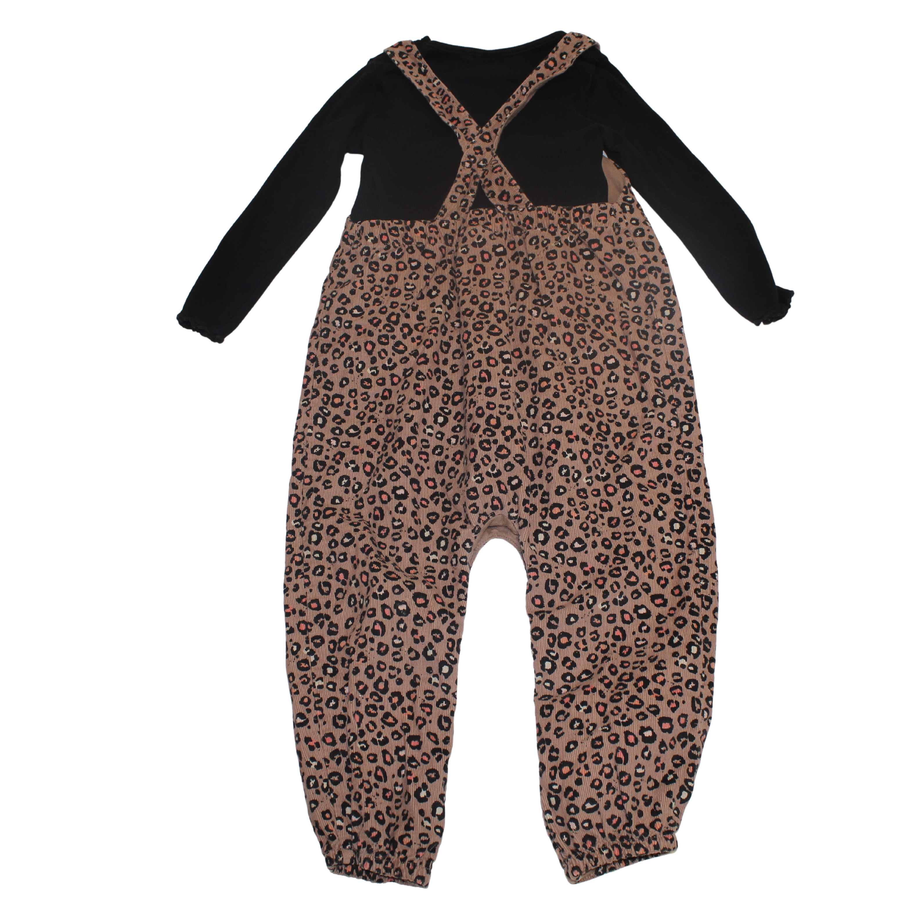 Leopard Cord Dungarees &amp; Top