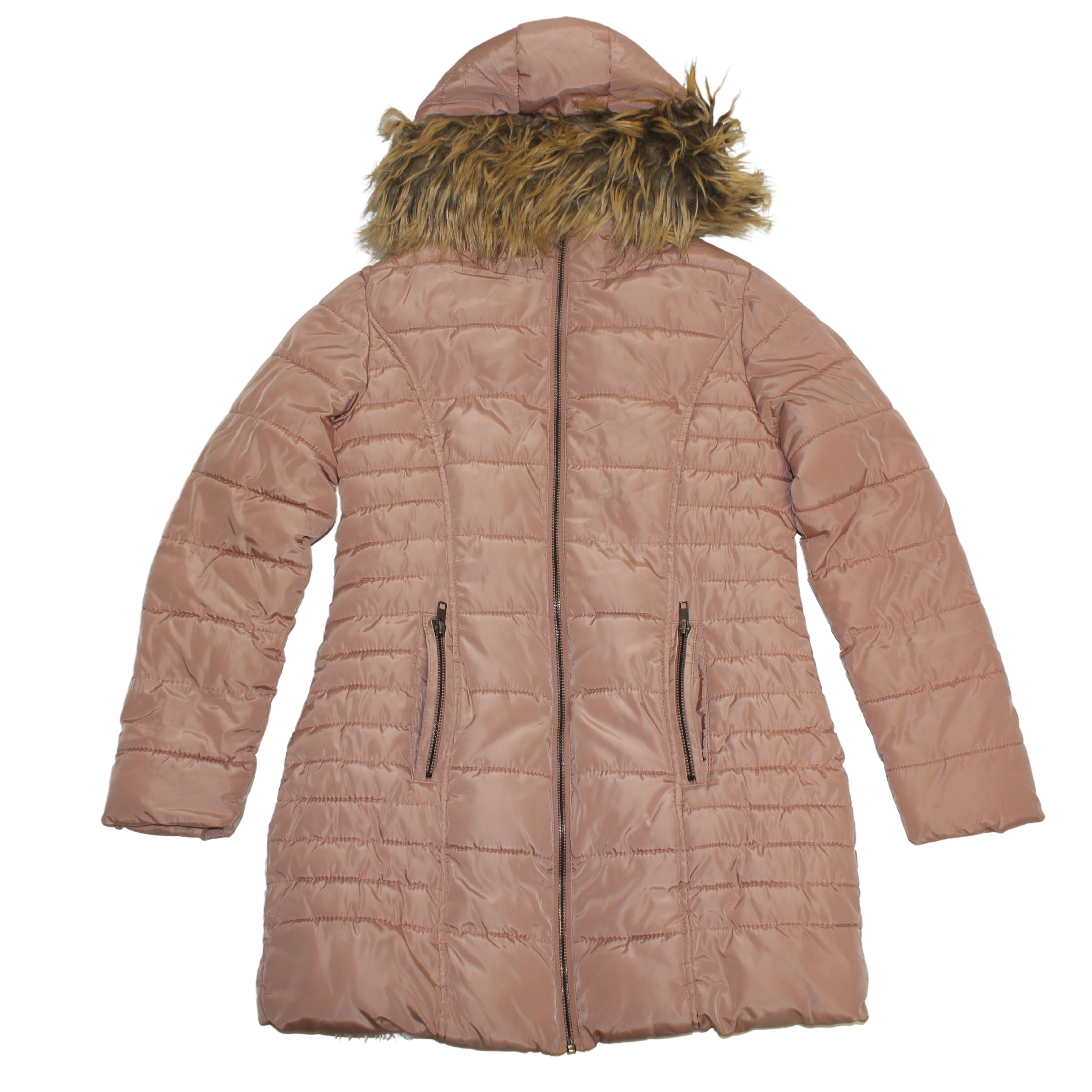 Pink Puffa Long Length Coat
