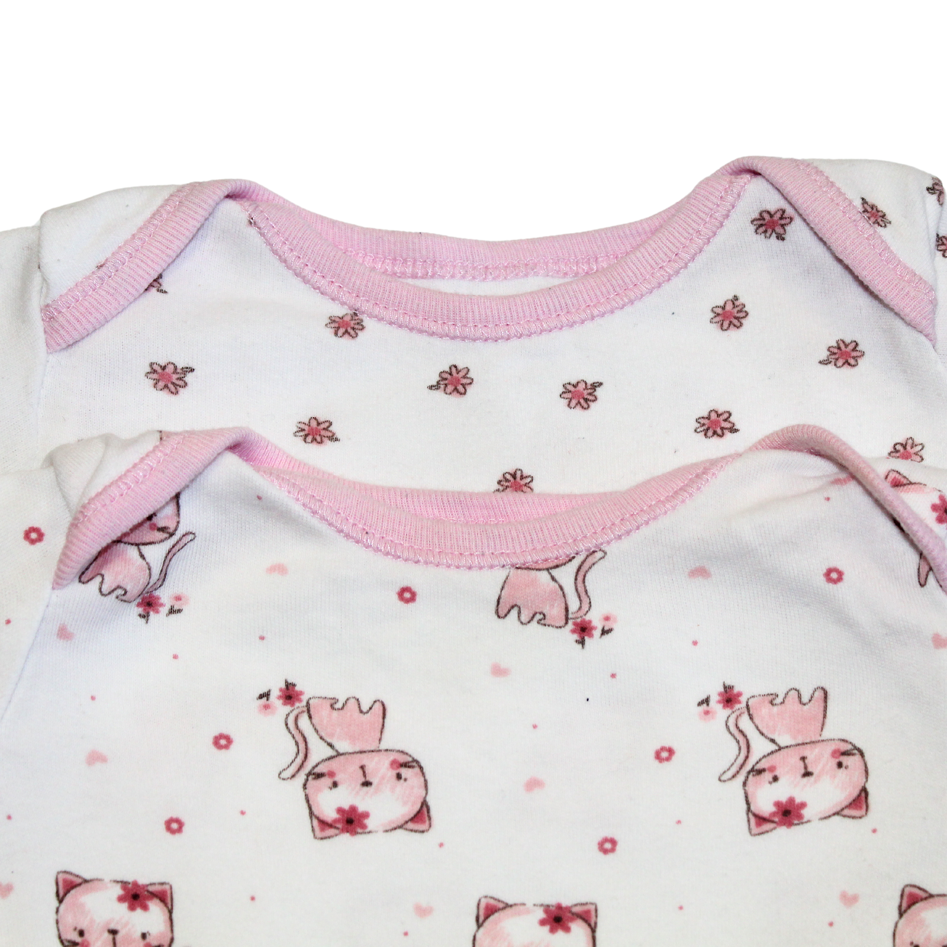 Cat and Flower Long Sleeved Vests x2