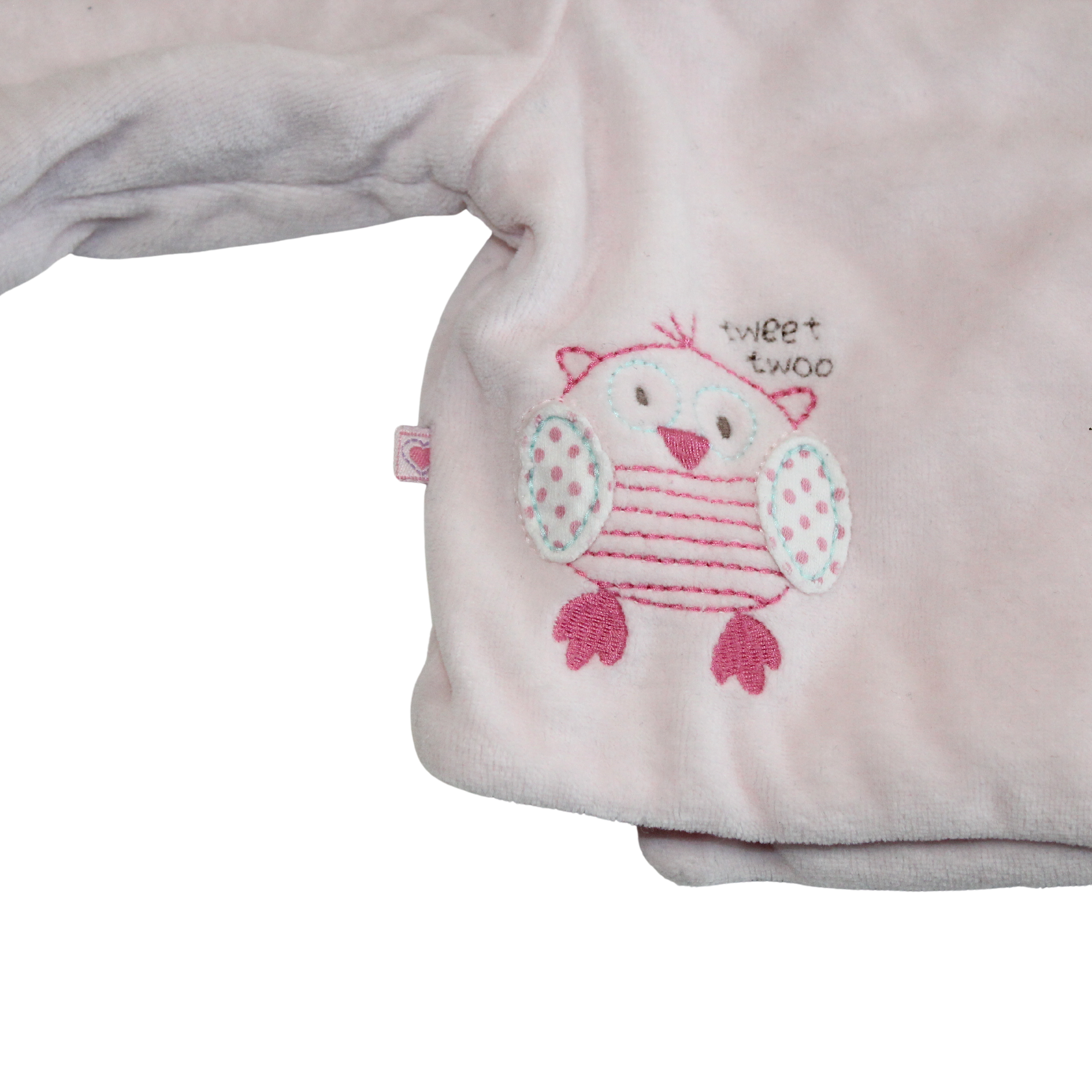 Pink Owl Wraparound Padded Cardi