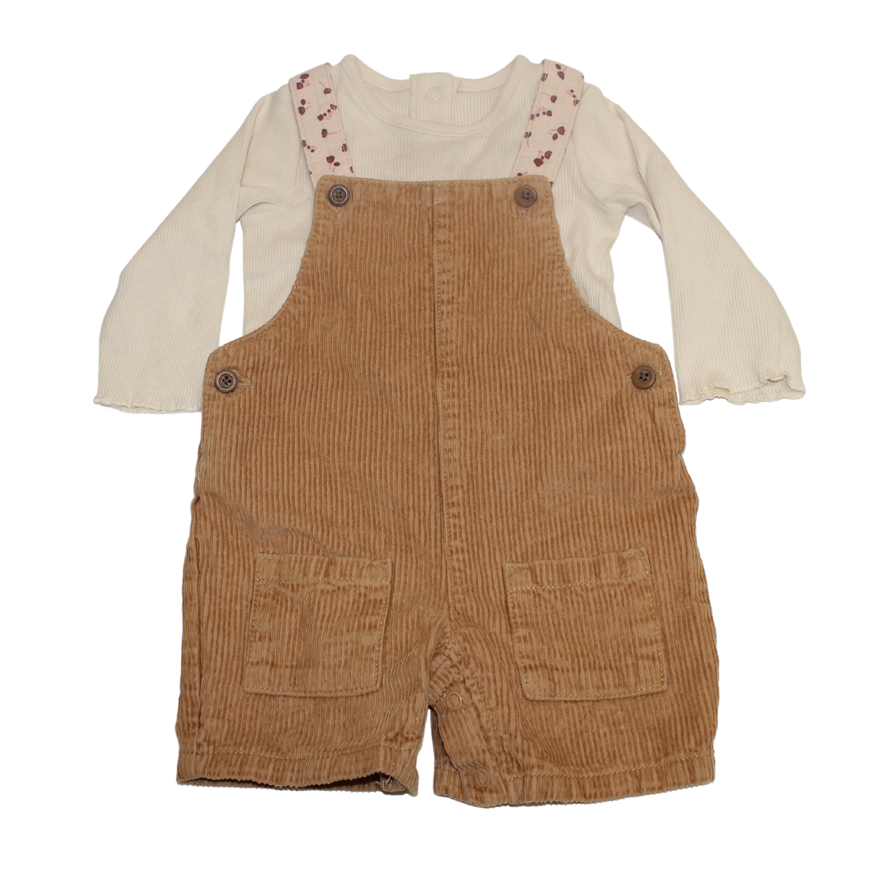 Cord Shortie Dungarees