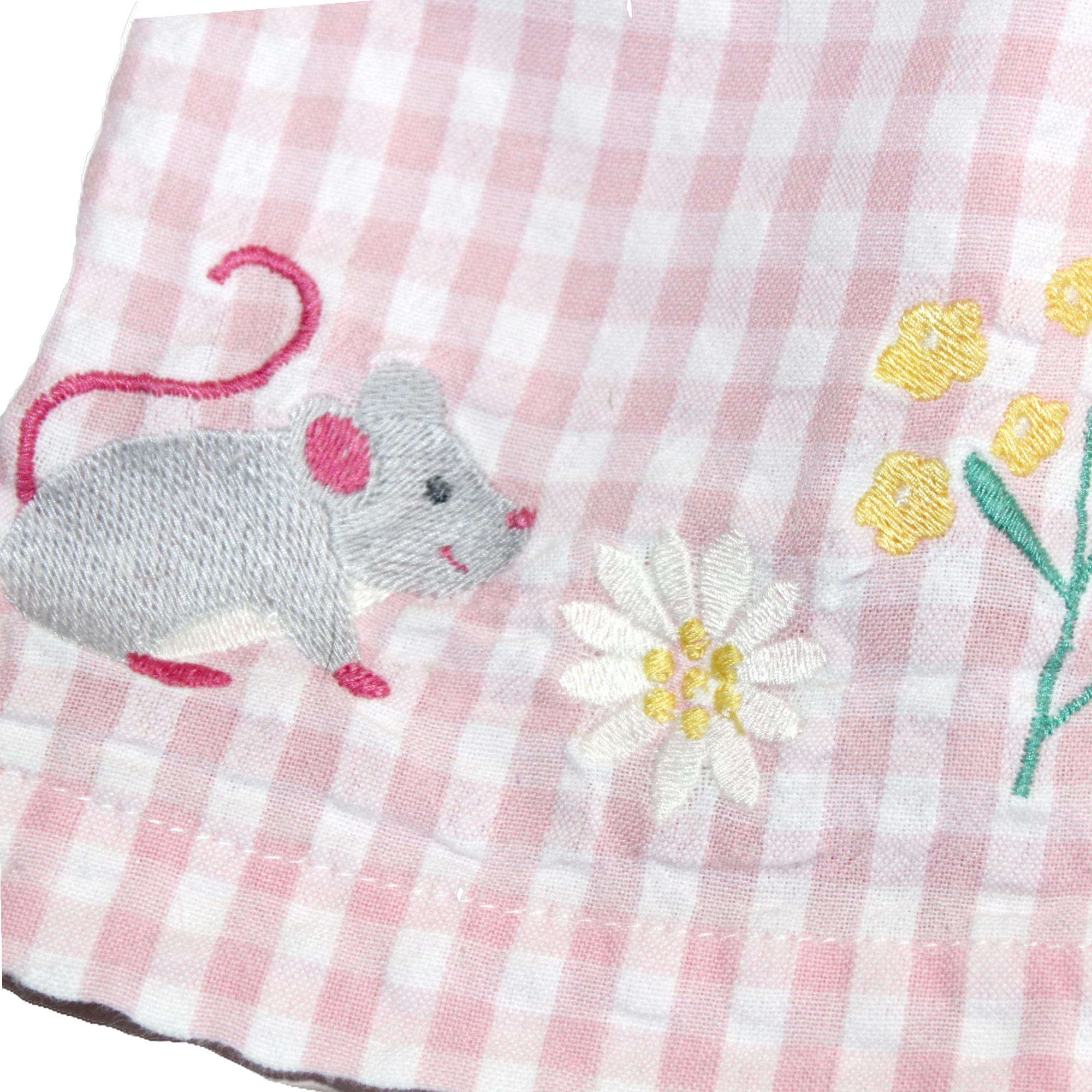 Mouse Embroidered Smocked Dress