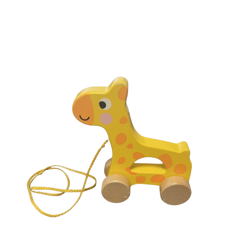 Pull Along Wooden Giraffe