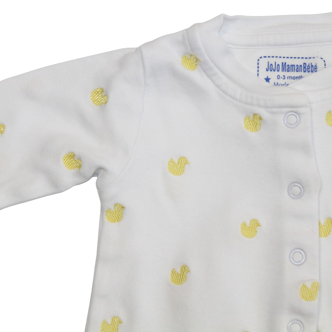 Yellow Duck Embroidered Grow & Hat