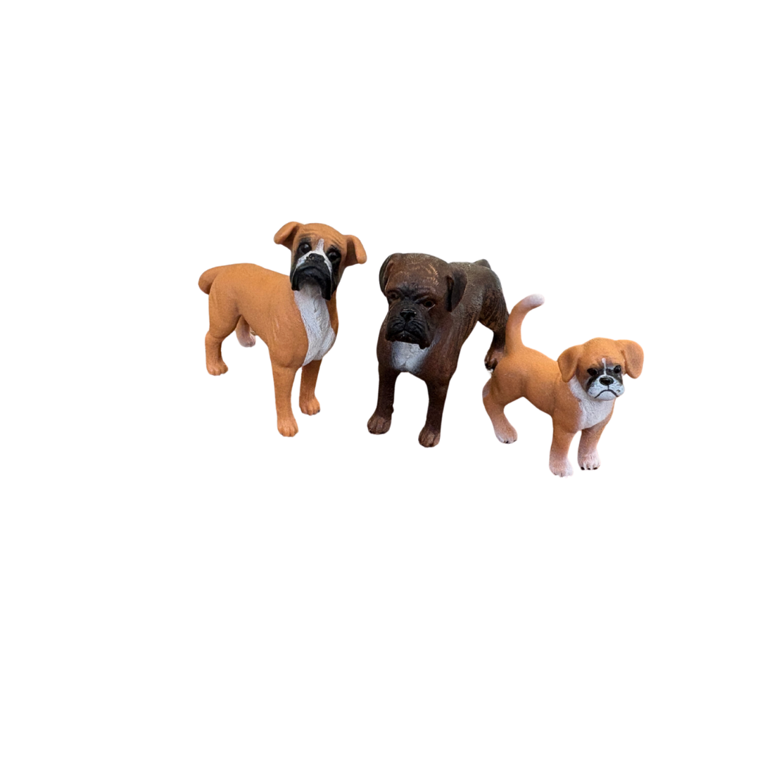2012/13 Retired Boxer Male, Female  and Puppy 16391, 16389 & 16390 product image by Schleich