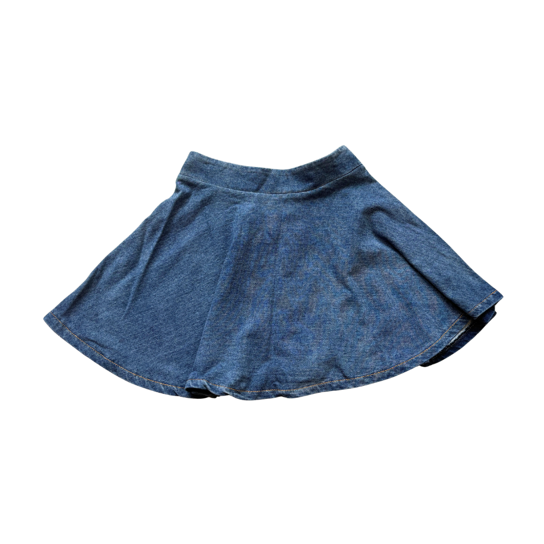 Soft Denim Skater Skirt product image by Next