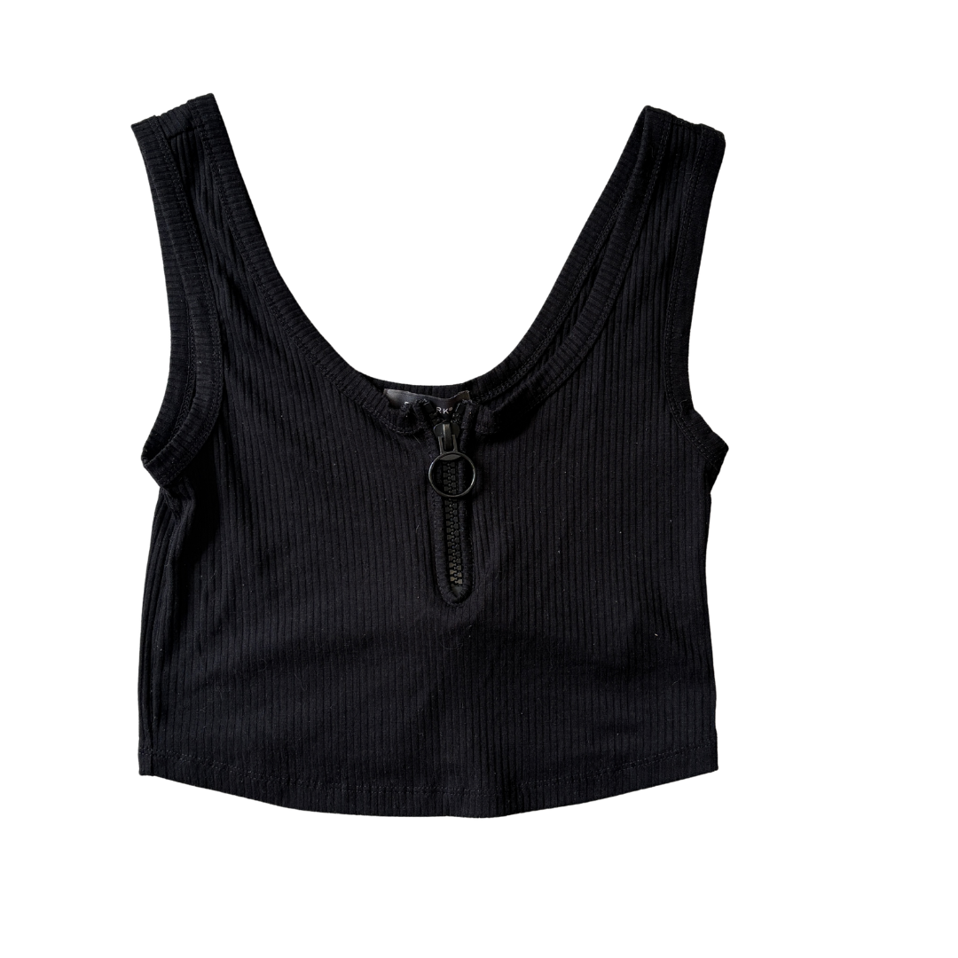 Zip Ribbed Strappy Top product image by Primark